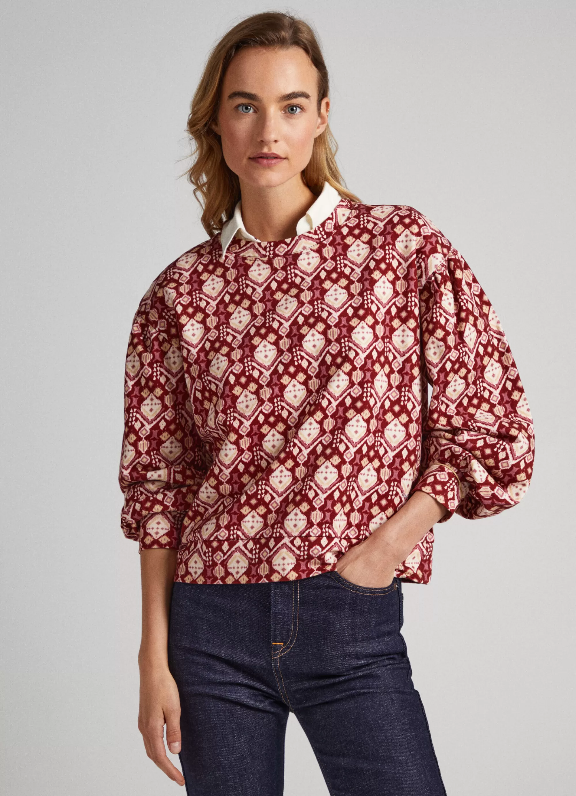 Mulher Pepe Jeans Sweatshirts>Sweatshirt Estampado Ornamental