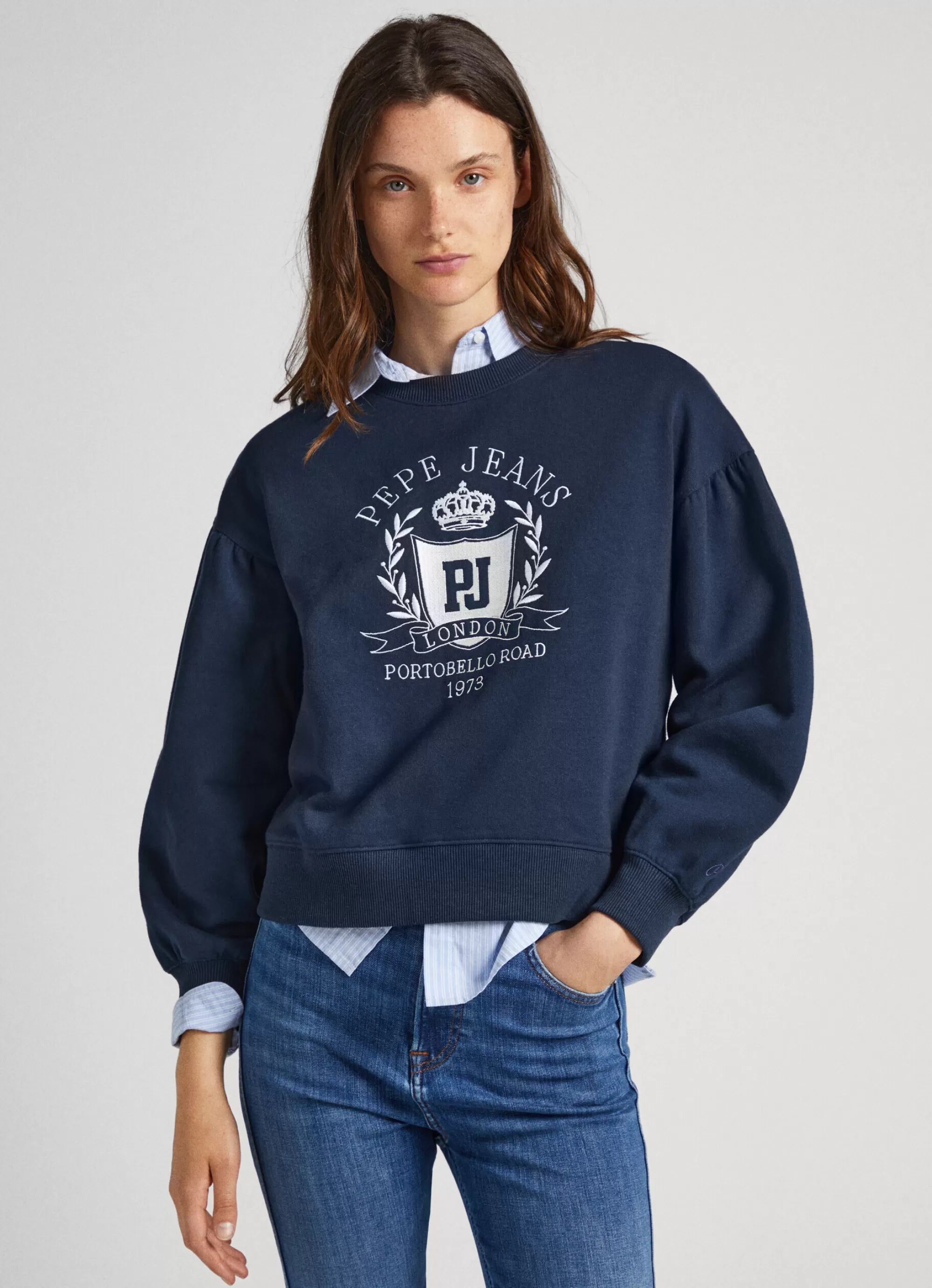 Mulher Pepe Jeans Sweatshirts>Sweatshirt Logo Estampado