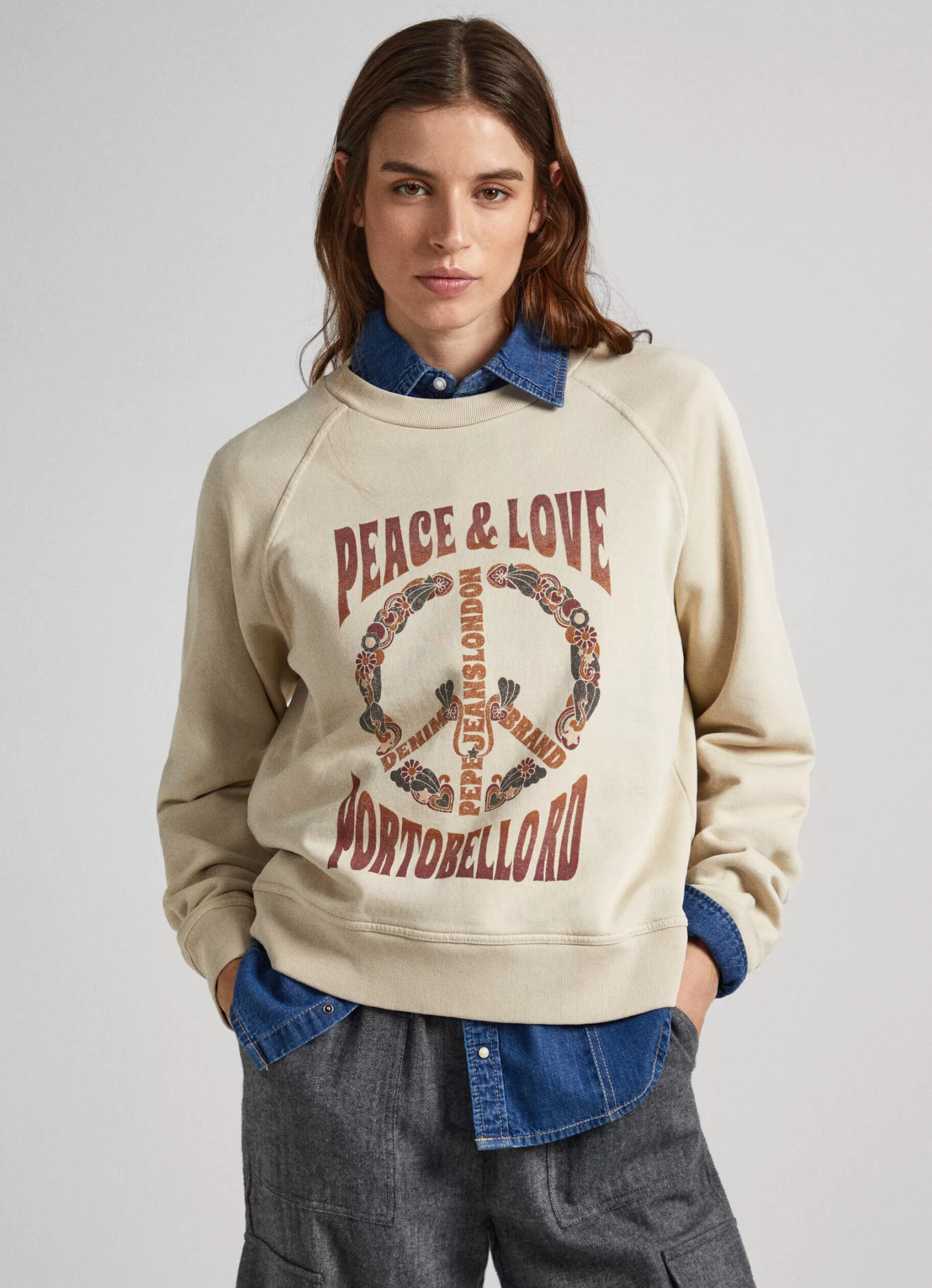 Mulher Pepe Jeans Sweatshirts>Sweatshirt Logo Estampado