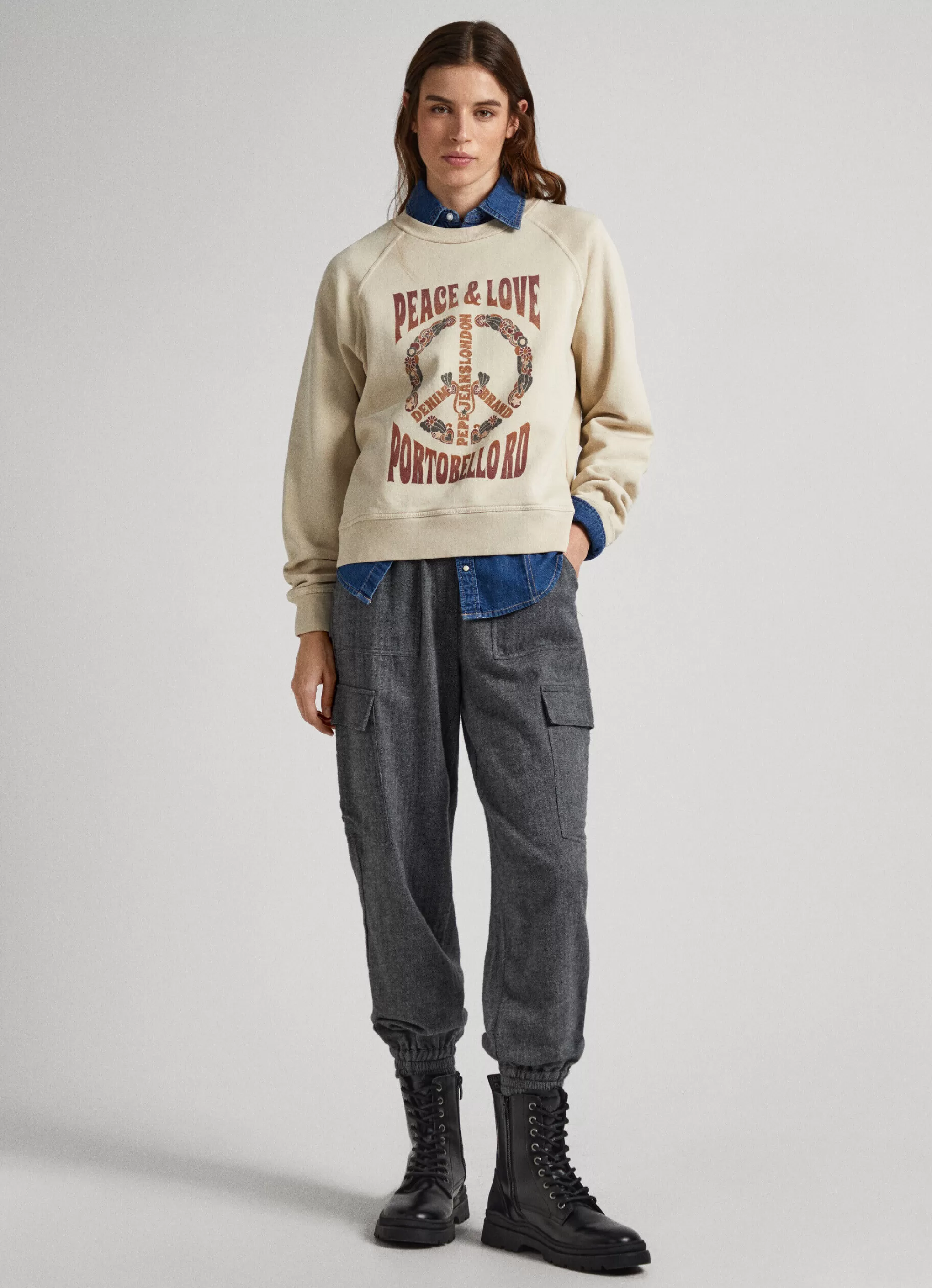 Mulher Pepe Jeans Sweatshirts>Sweatshirt Logo Estampado