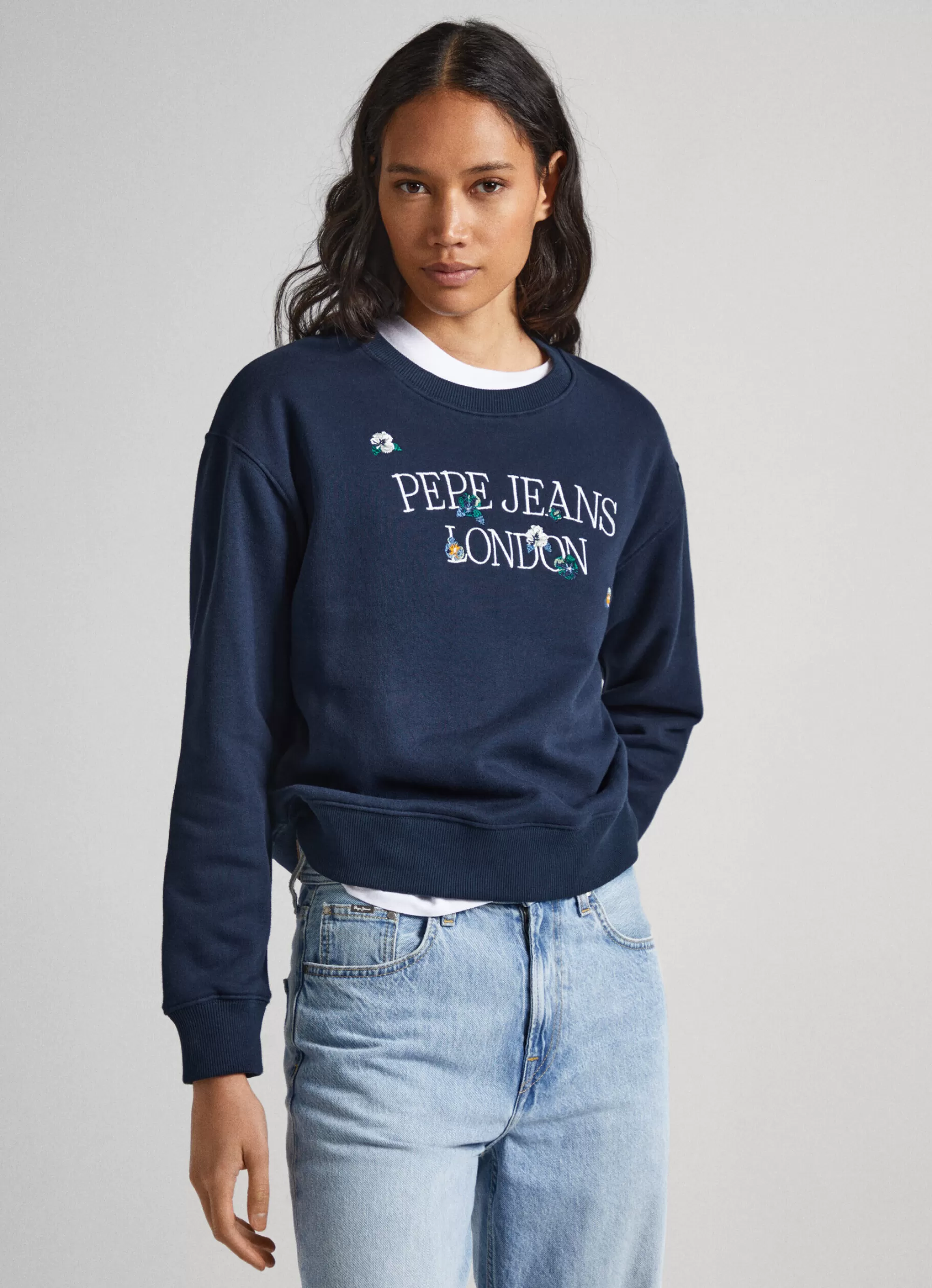 Mulher Pepe Jeans Sweatshirts>Sweatshirt Logo Estampado Bordado