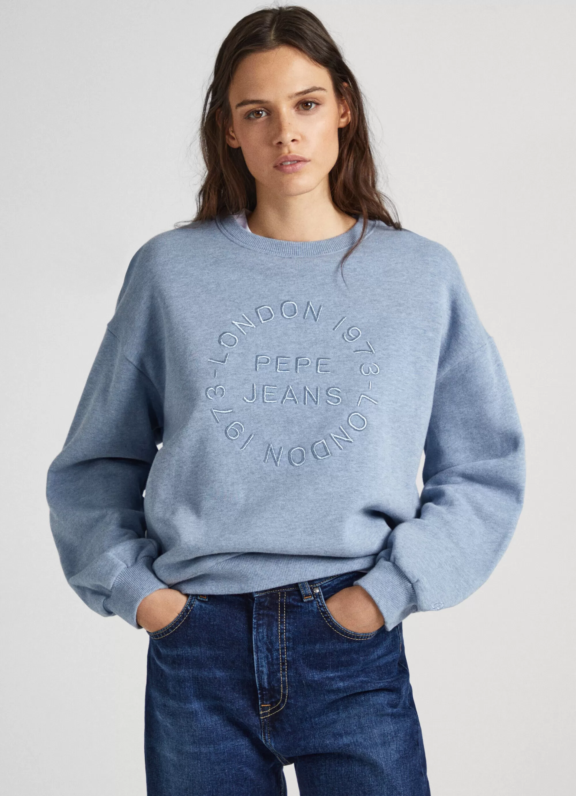 Mulher Pepe Jeans Sweatshirts>Sweatshirt Logo Estampado Bordado