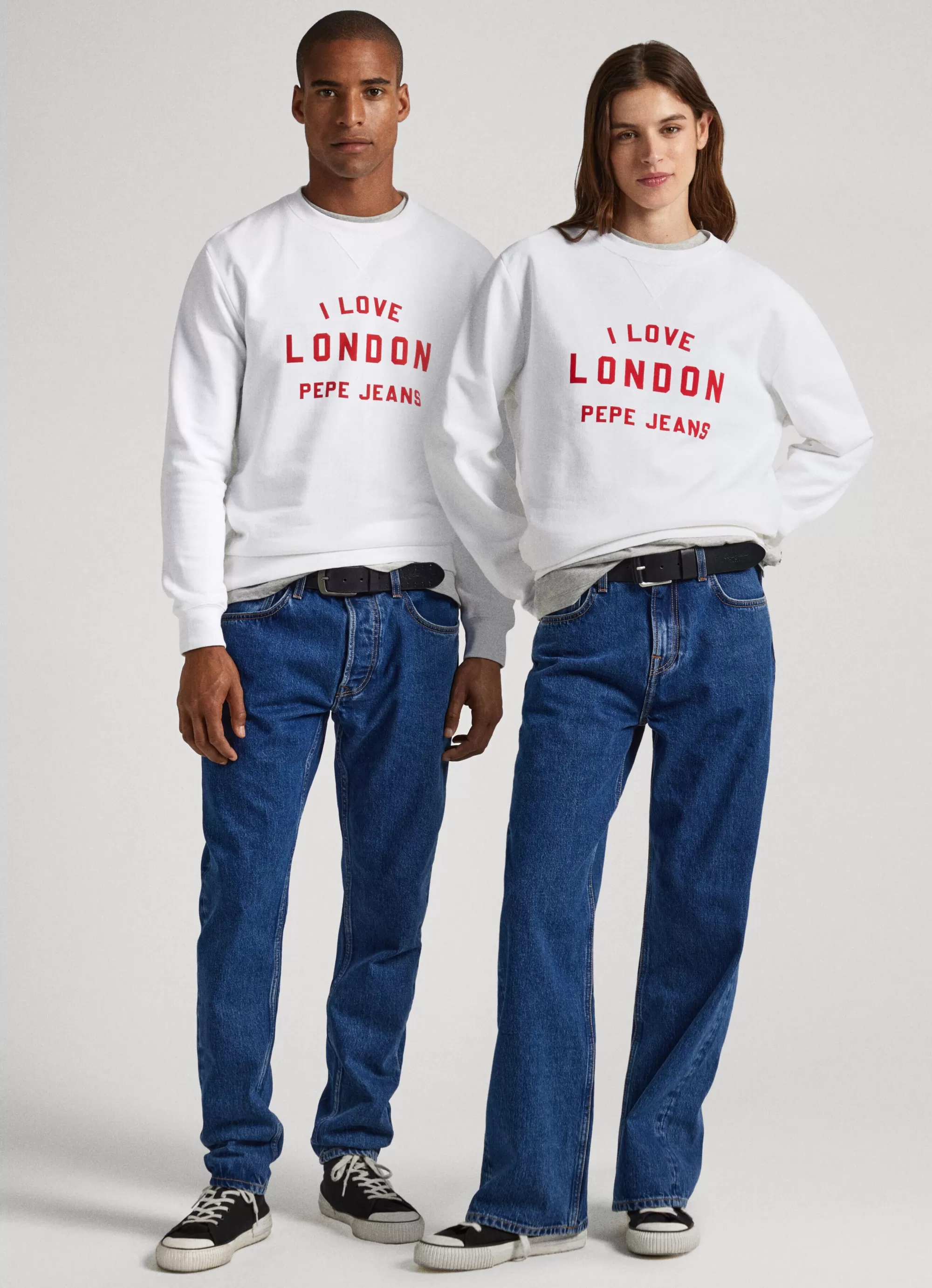 Homem Pepe Jeans Sweatshirts>Sweatshirt Unisexo Gola Redonda Estampada