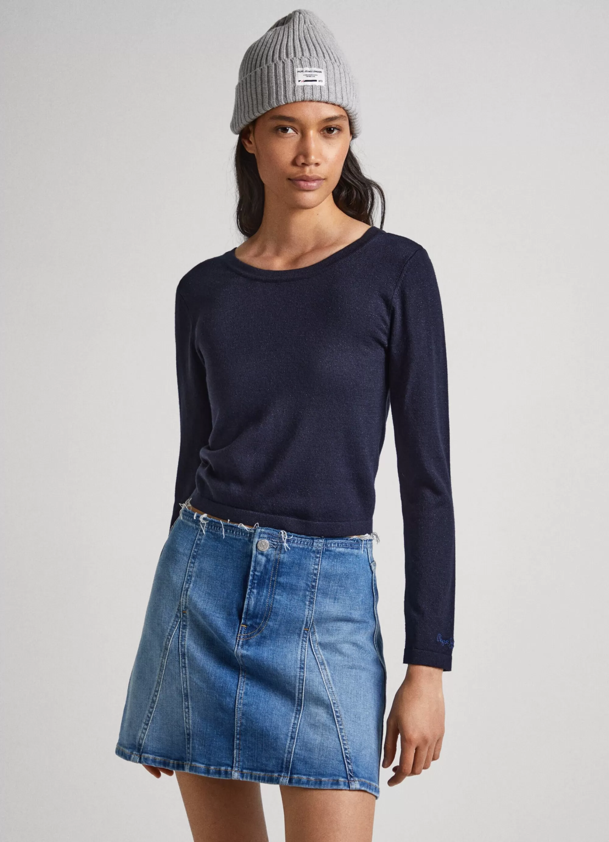 Mulher Pepe Jeans Malhas>Top De Malha Cropped Fit