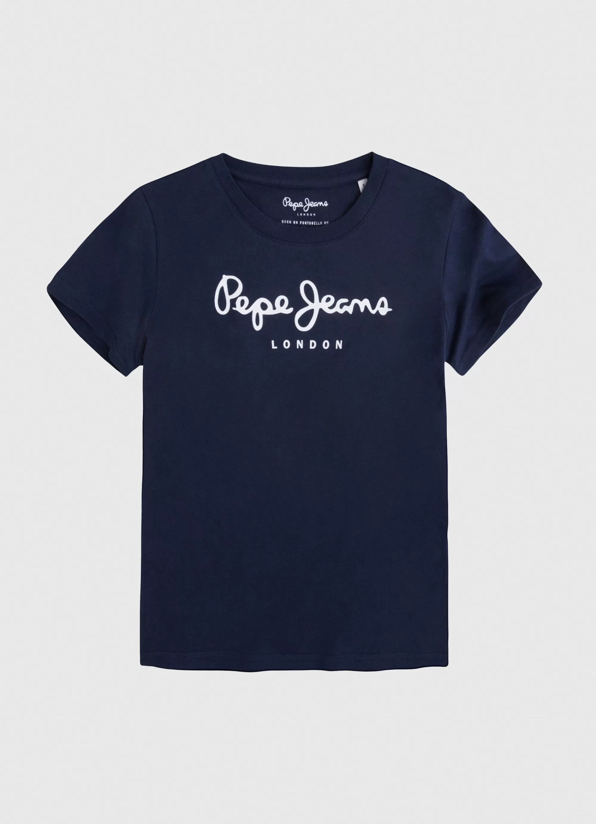 Rapaz Pepe Jeans T-Shirts>T-Shirt Algodao Logo Estampado