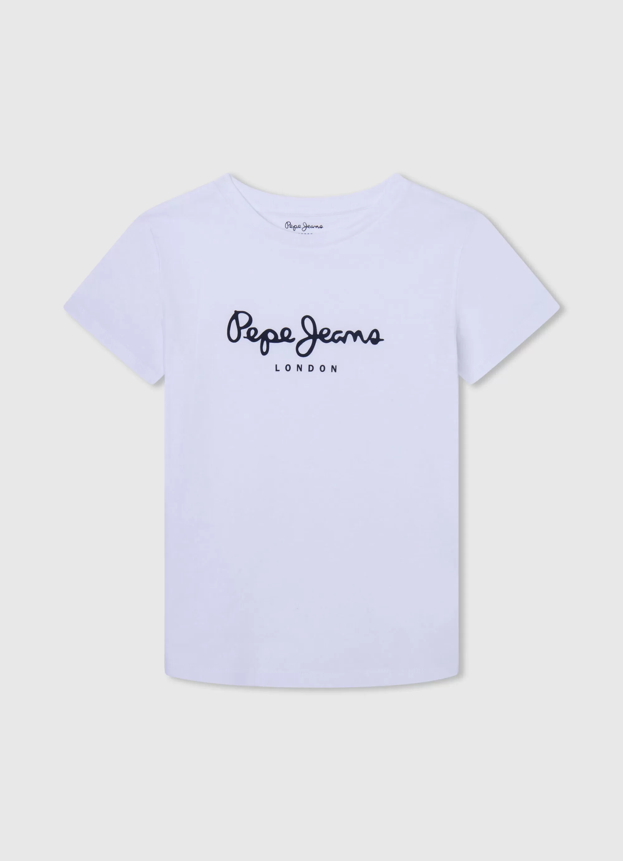 Rapaz Pepe Jeans T-Shirts>T-Shirt Algodao Logo Estampado