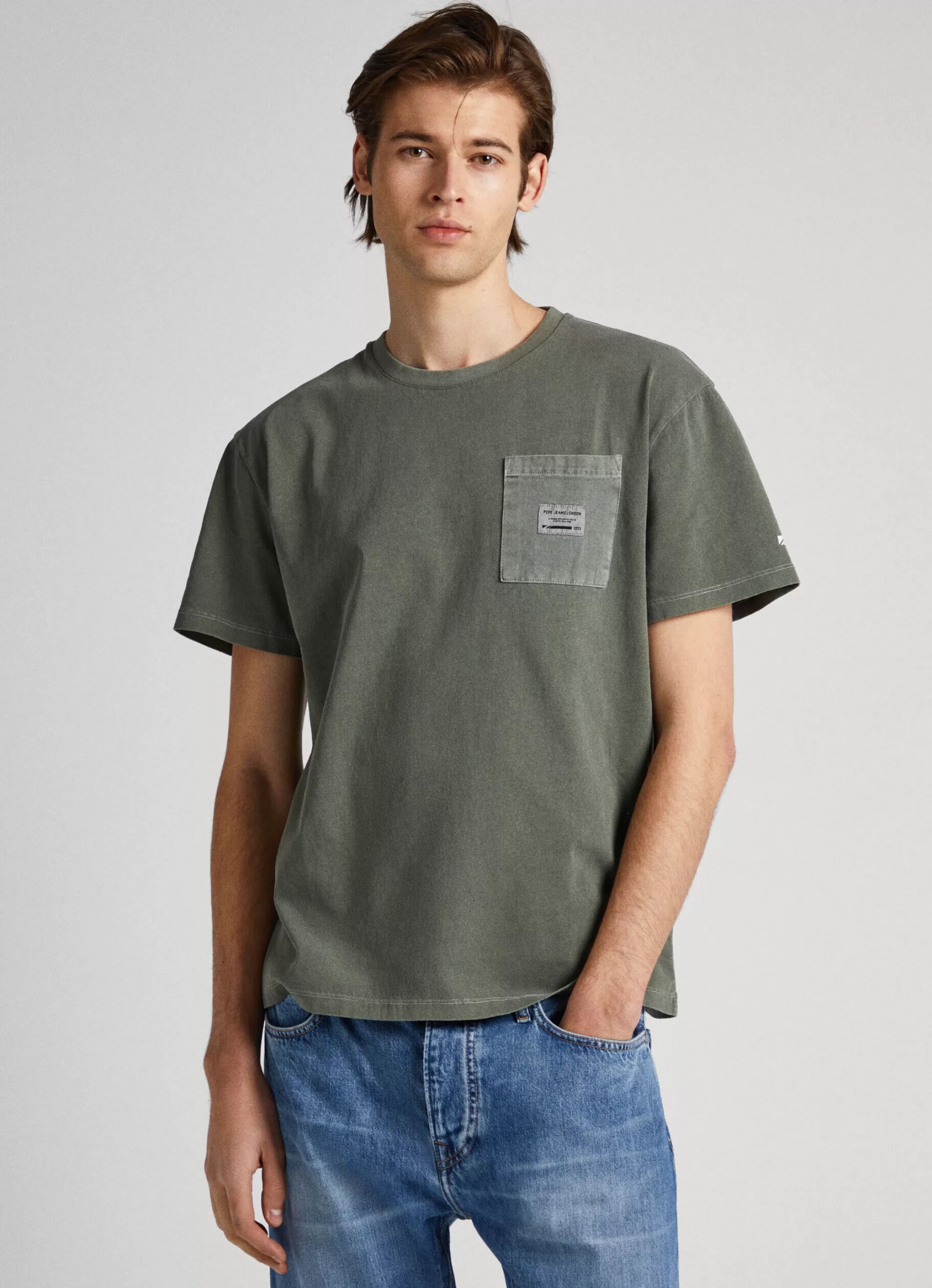 Homem Pepe Jeans T-Shirts>T-Shirt Com Bolso Frontal