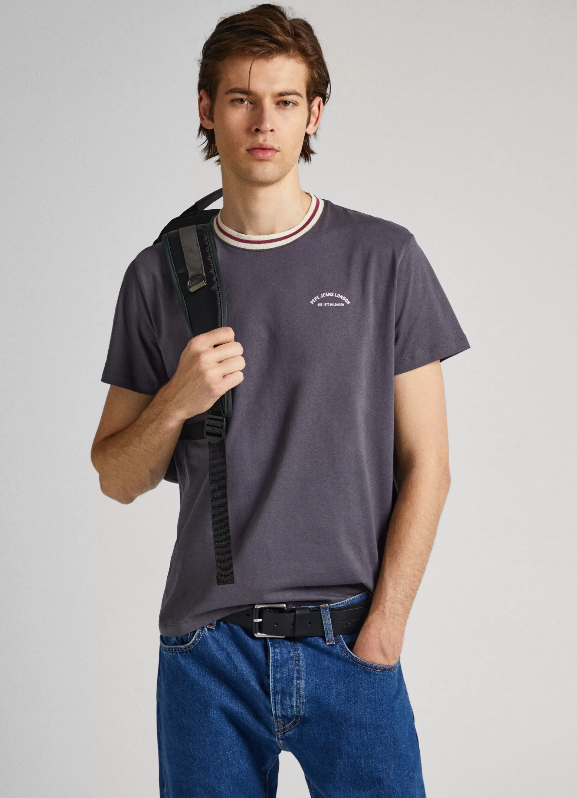 Homem Pepe Jeans T-Shirts>T-Shirt Com Detalhe Na Gola