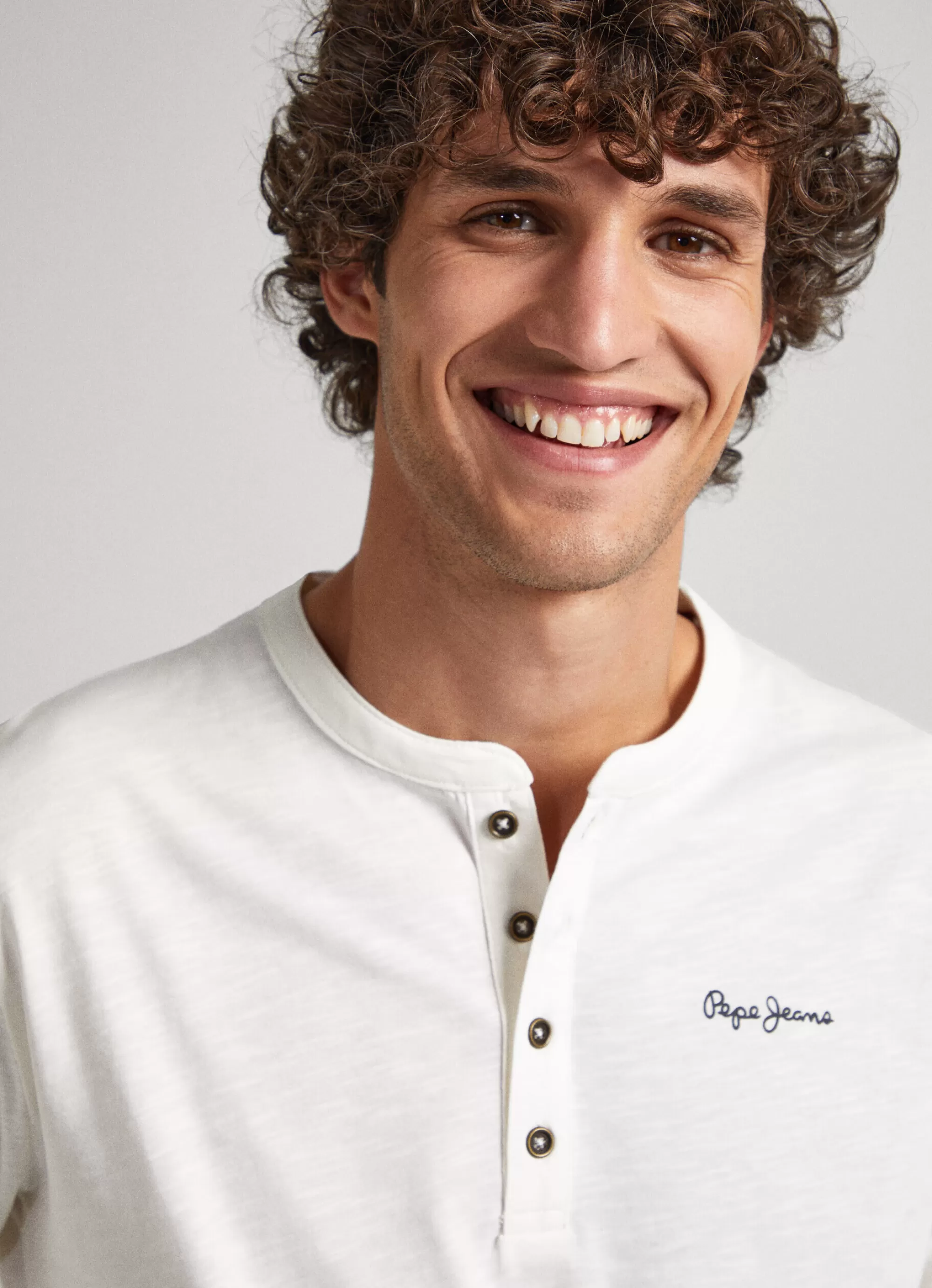 Homem Pepe Jeans T-Shirts>T-Shirt Com Gola Henley