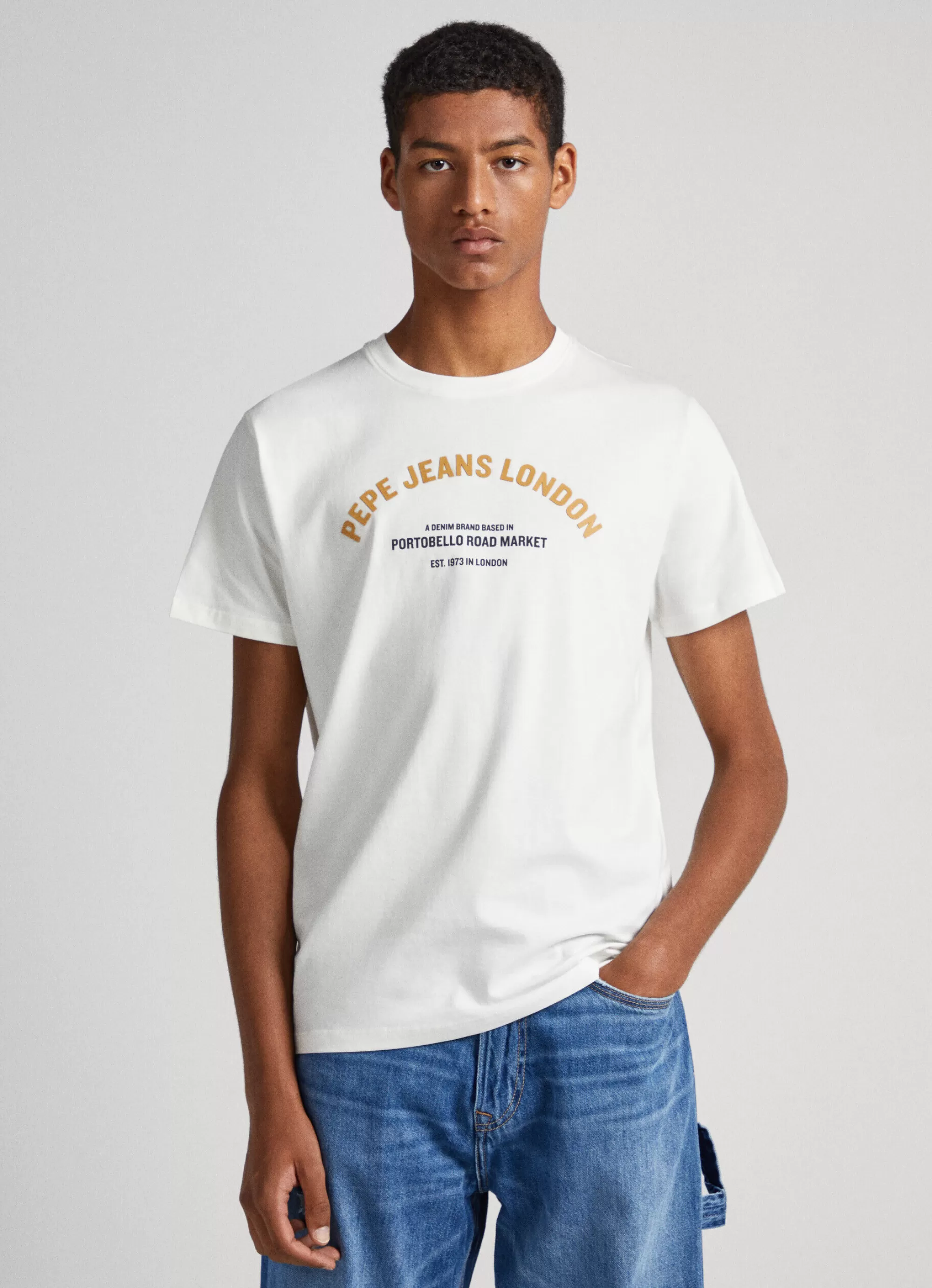 Homem Pepe Jeans T-Shirts>T-Shirt Com Logo Estampado