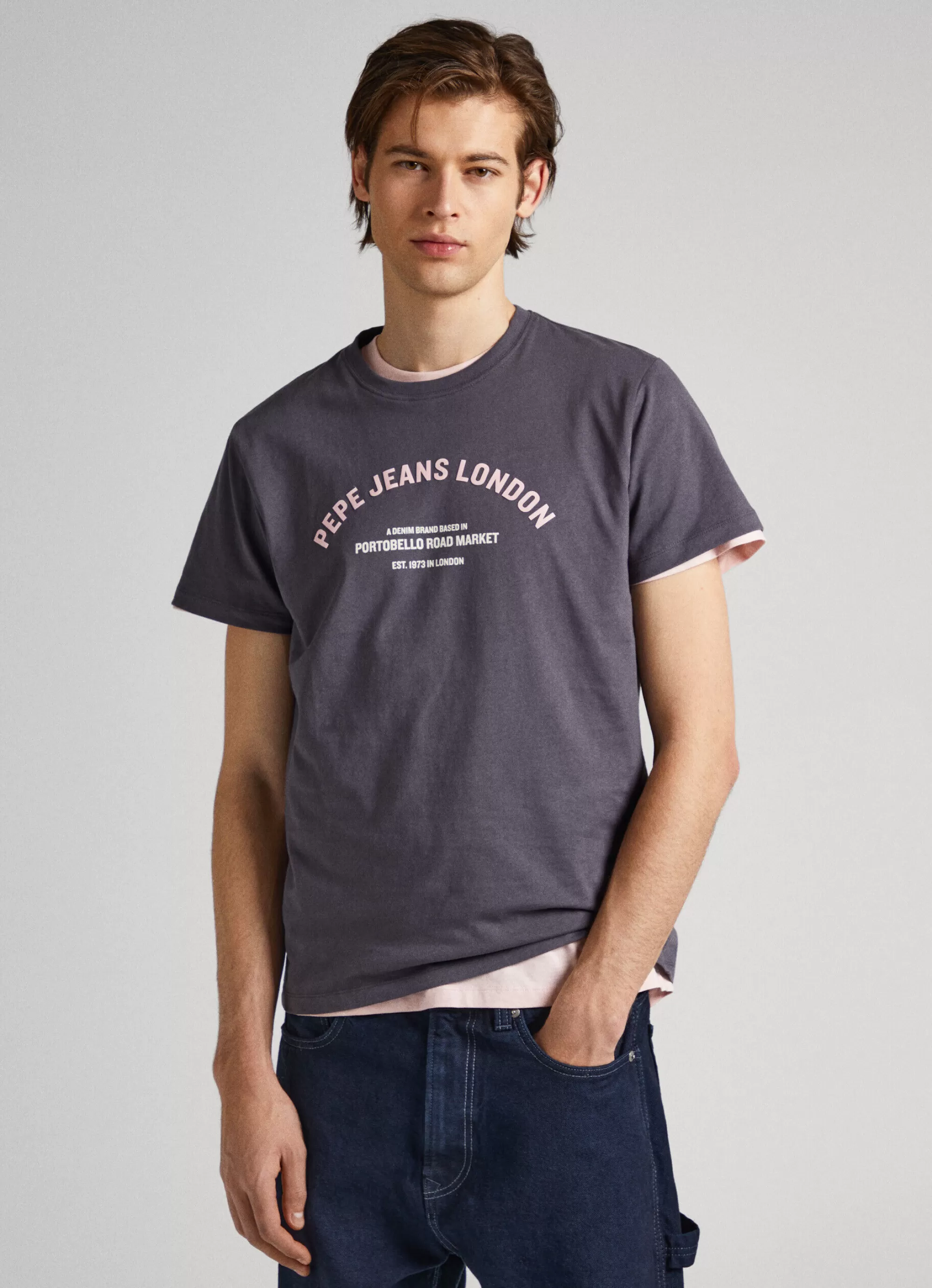 Homem Pepe Jeans T-Shirts>T-Shirt Com Logo Estampado