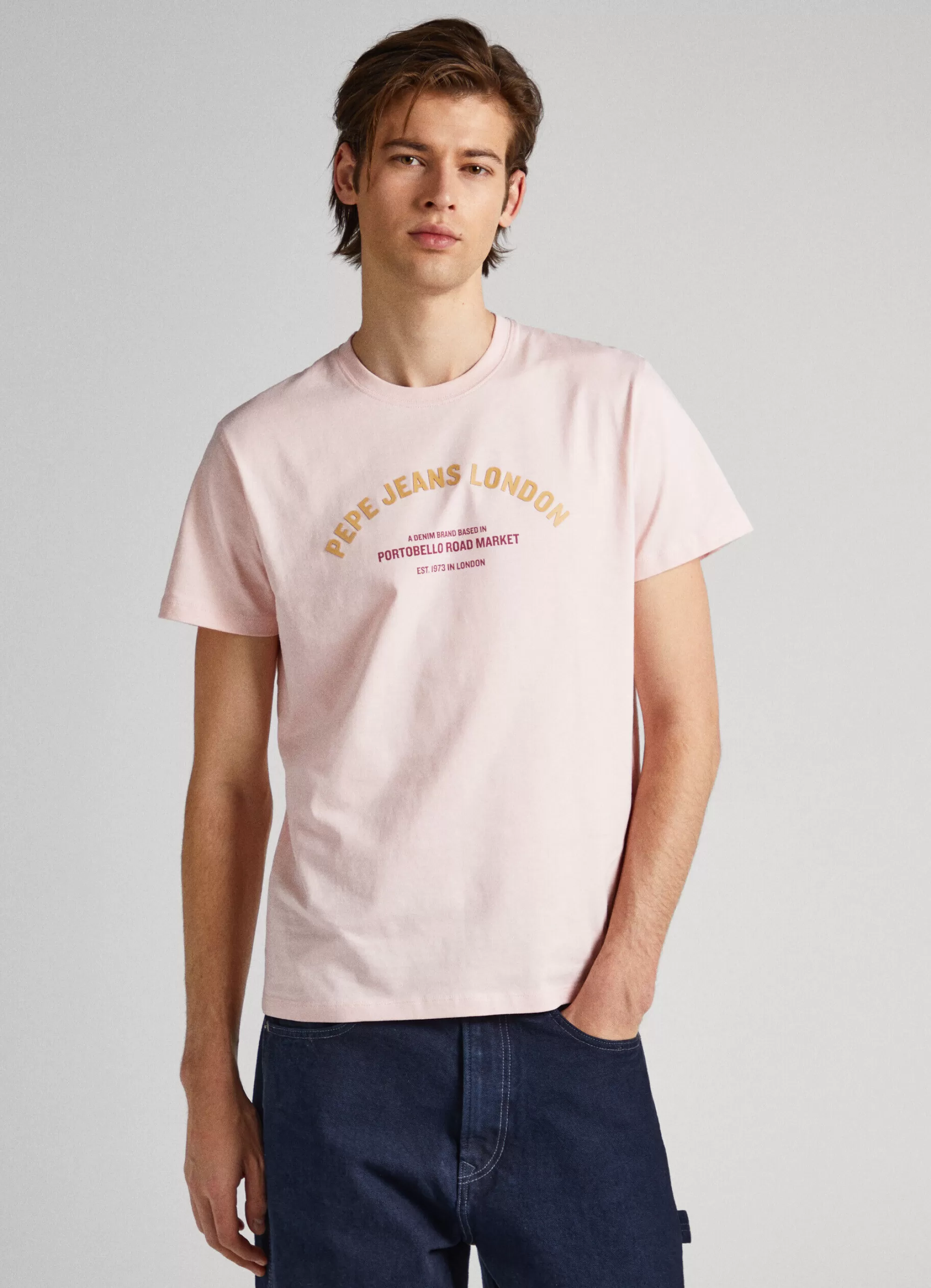 Homem Pepe Jeans T-Shirts>T-Shirt Com Logo Estampado