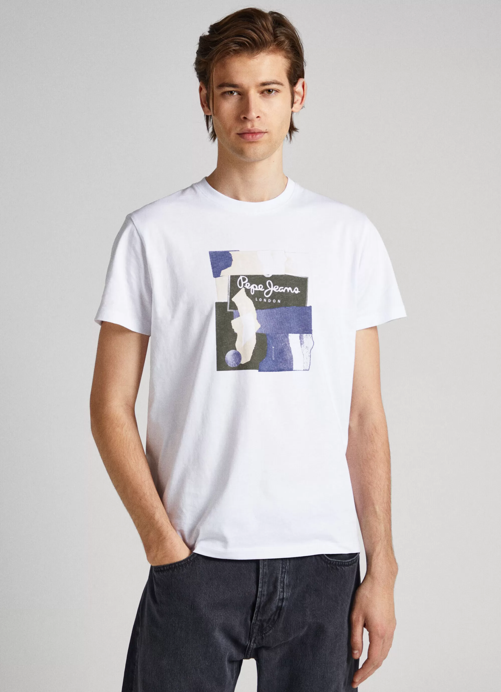 Homem Pepe Jeans T-Shirts>T-Shirt Com Logo Estampado