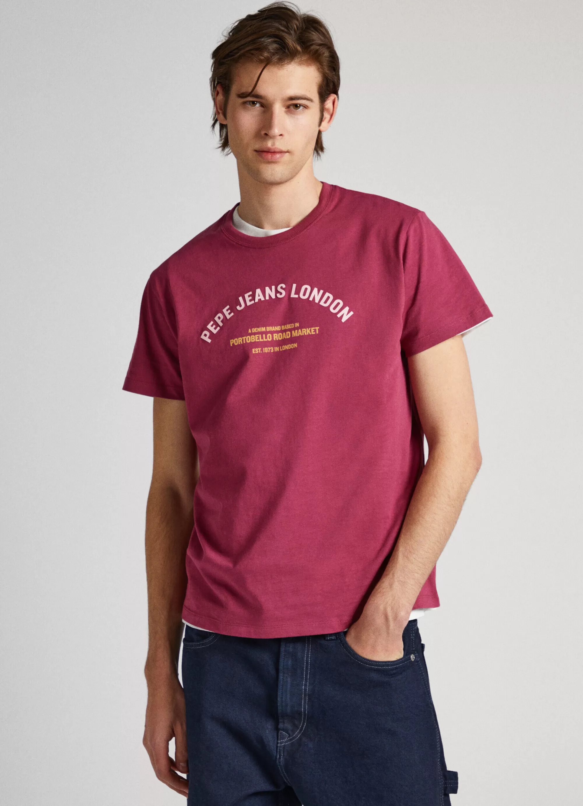 Homem Pepe Jeans T-Shirts>T-Shirt Com Logo Estampado