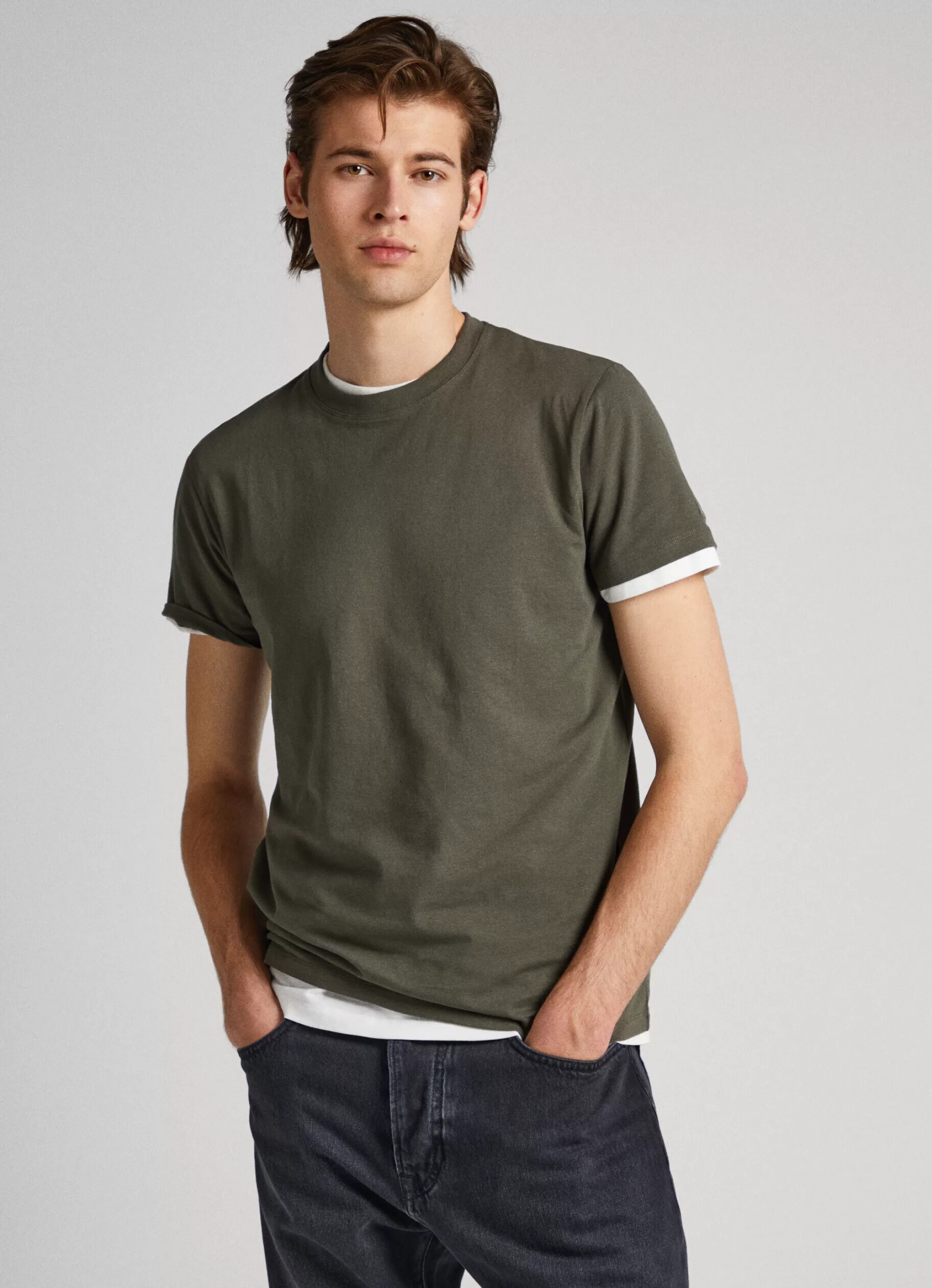 Homem Pepe Jeans T-Shirts>T-Shirt Com Logo Estampado