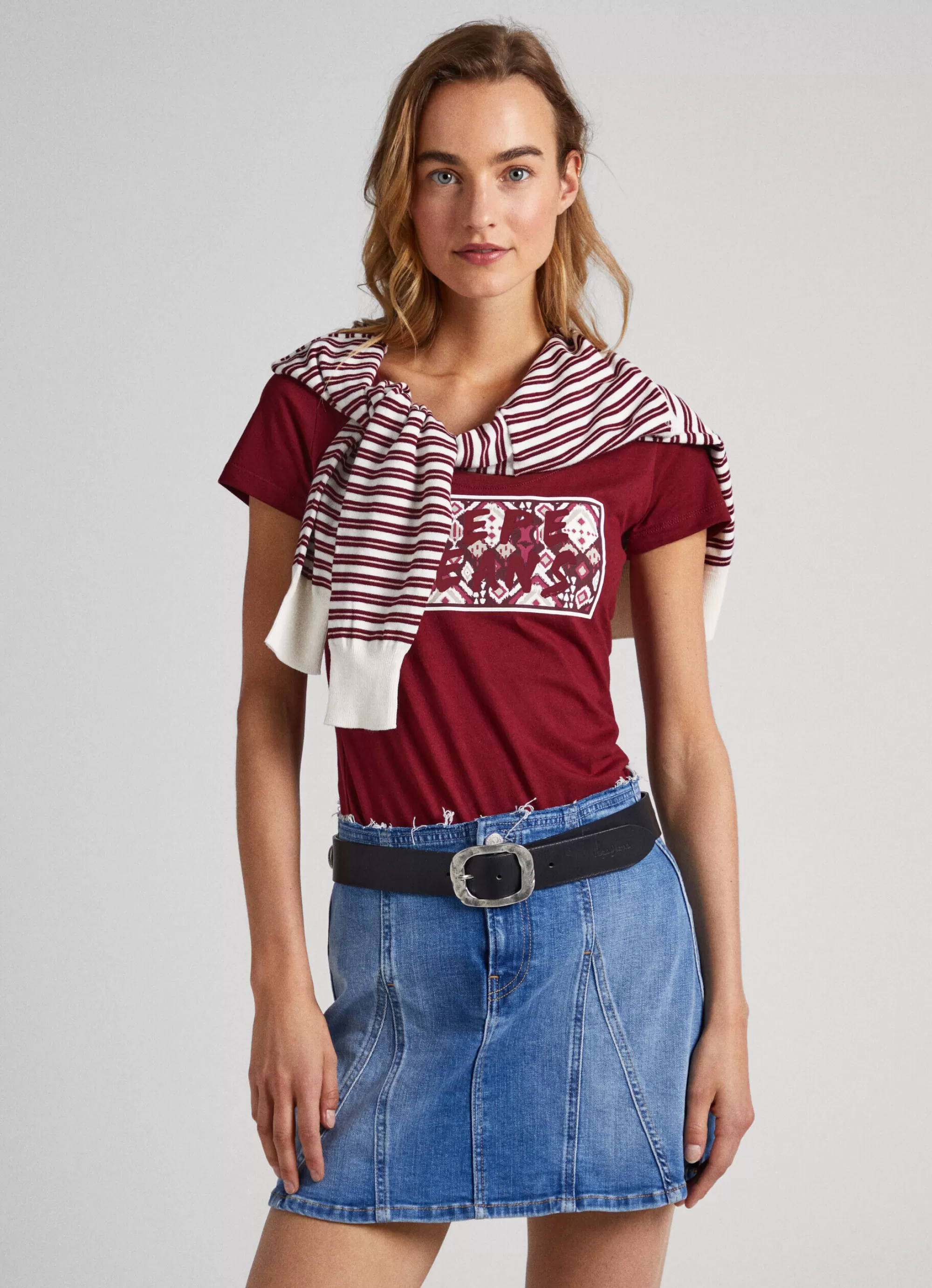 Mulher Pepe Jeans T-Shirts>T-Shirt Com Logo Estampado