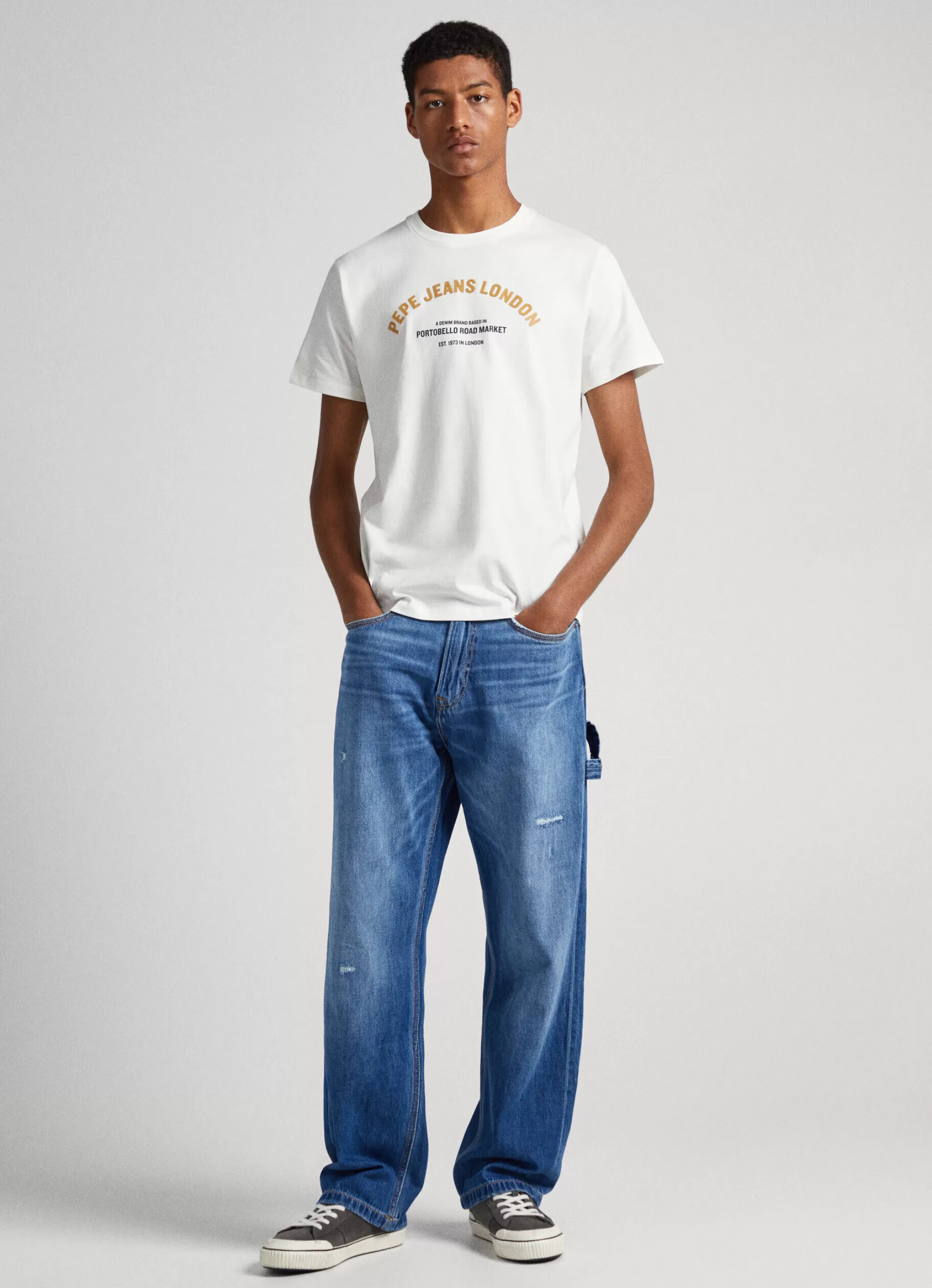 Homem Pepe Jeans T-Shirts>T-Shirt Com Logo Estampado