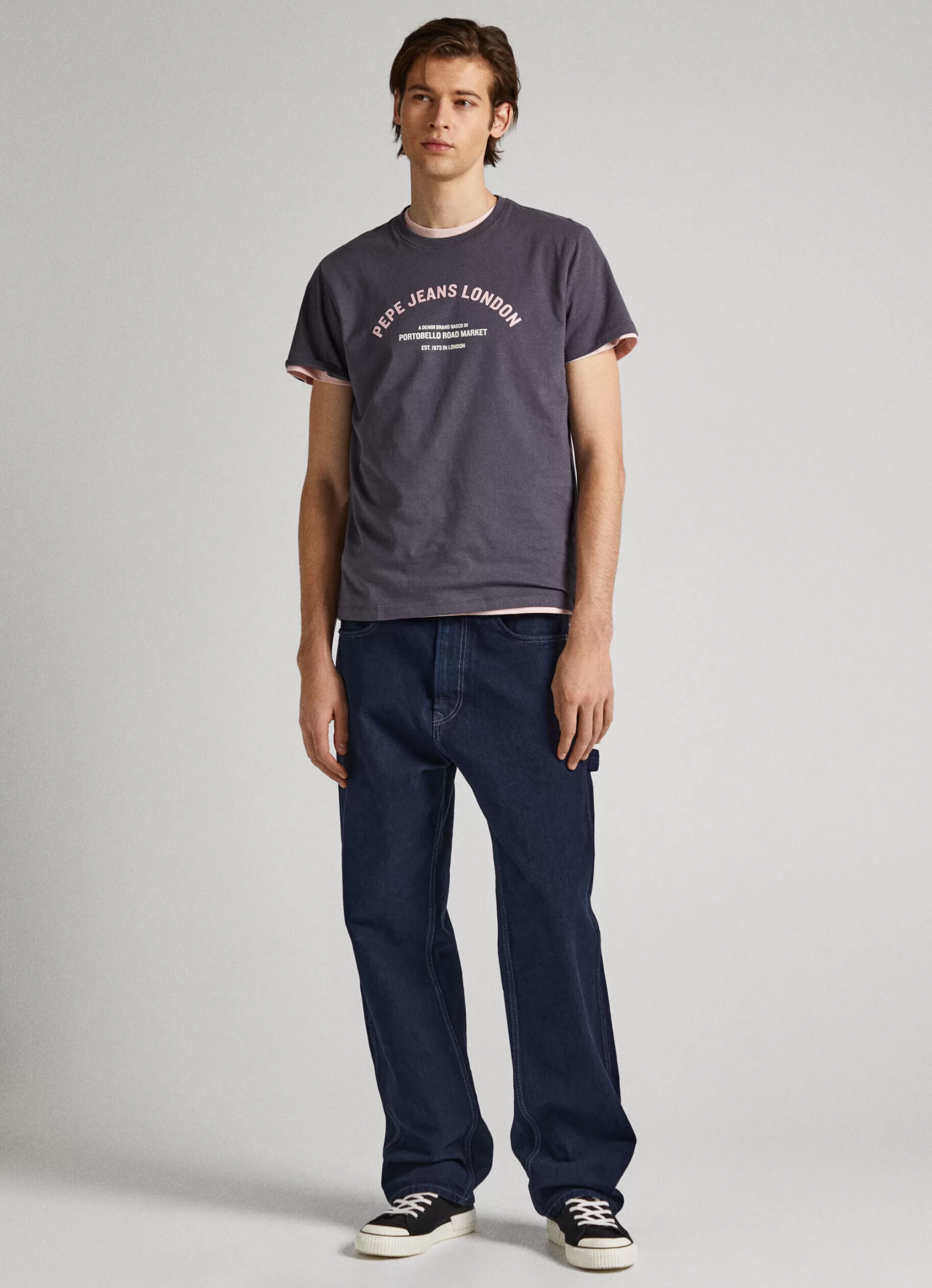 Homem Pepe Jeans T-Shirts>T-Shirt Com Logo Estampado