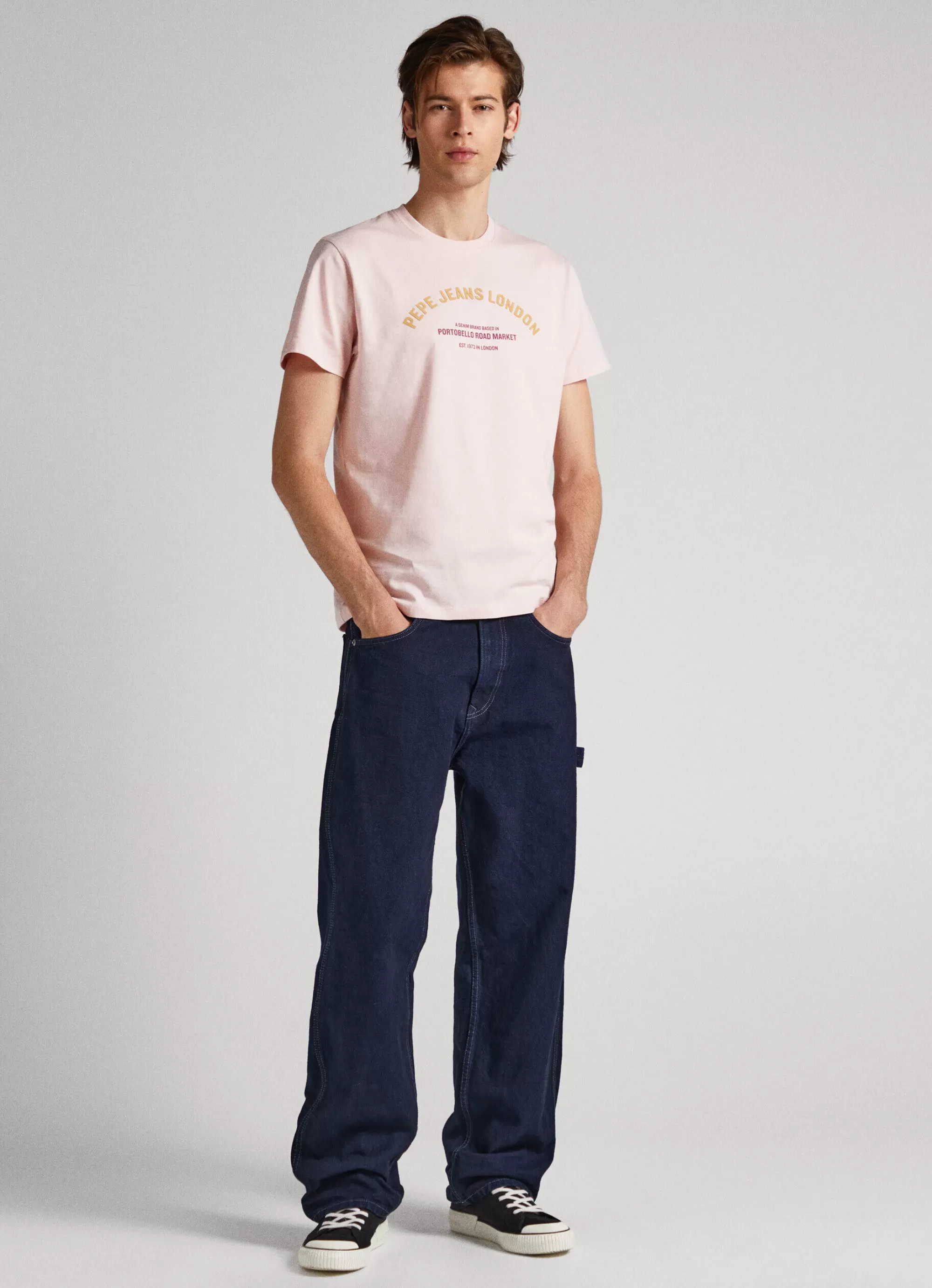 Homem Pepe Jeans T-Shirts>T-Shirt Com Logo Estampado