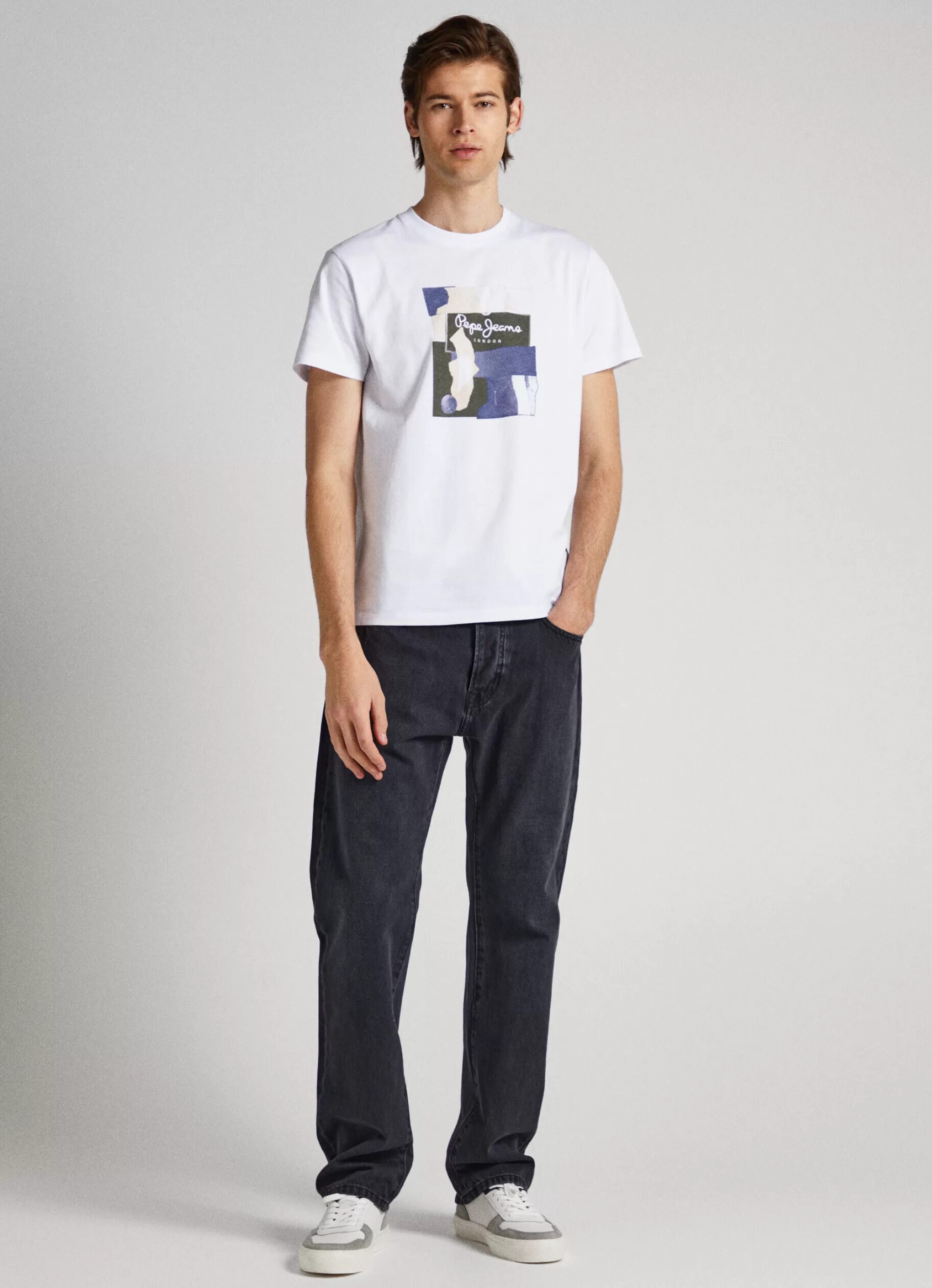 Homem Pepe Jeans T-Shirts>T-Shirt Com Logo Estampado