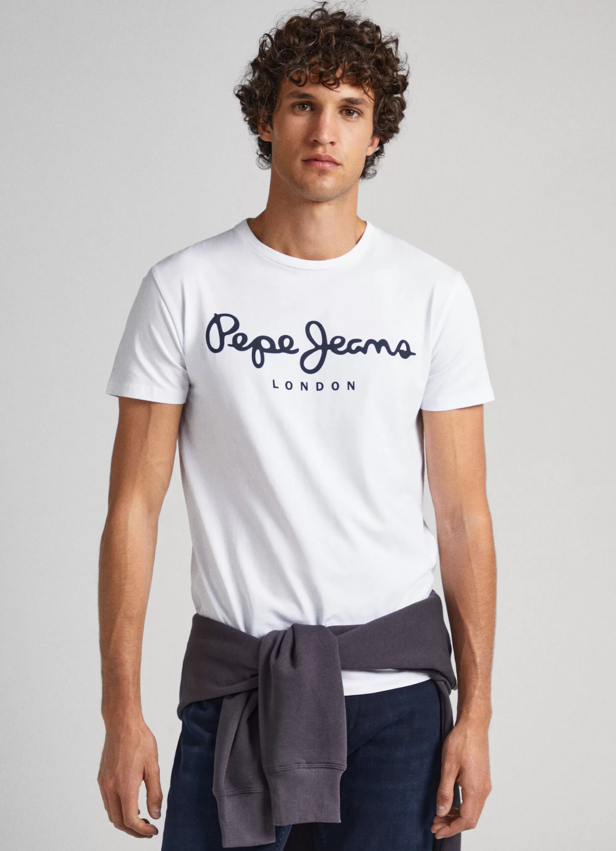 Homem Pepe Jeans T-Shirts>T-Shirt De Algodao De Manga Curta