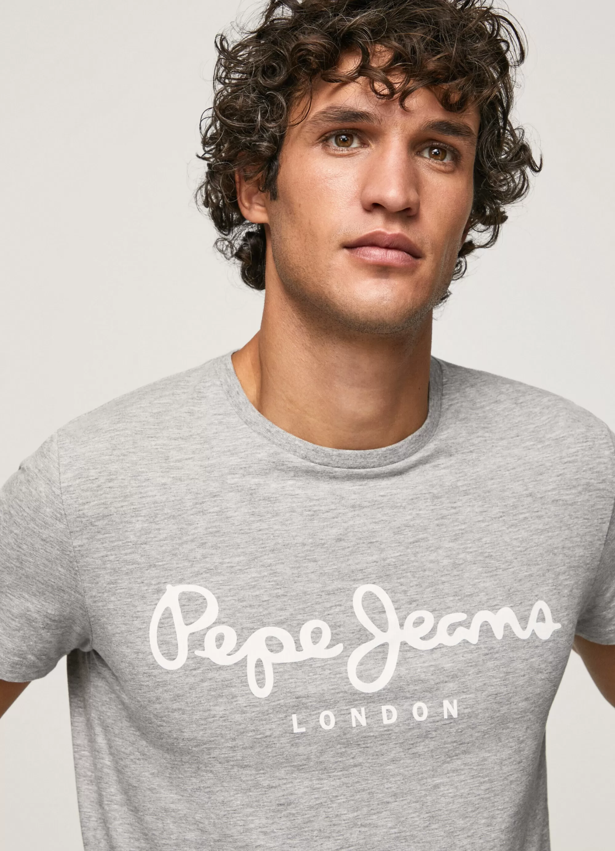 Homem Pepe Jeans T-Shirts>T-Shirt De Algodao De Manga Curta