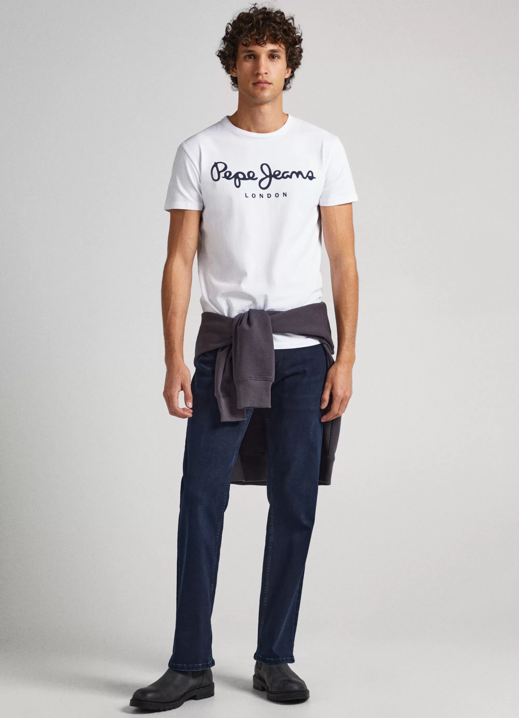 Homem Pepe Jeans T-Shirts>T-Shirt De Algodao De Manga Curta