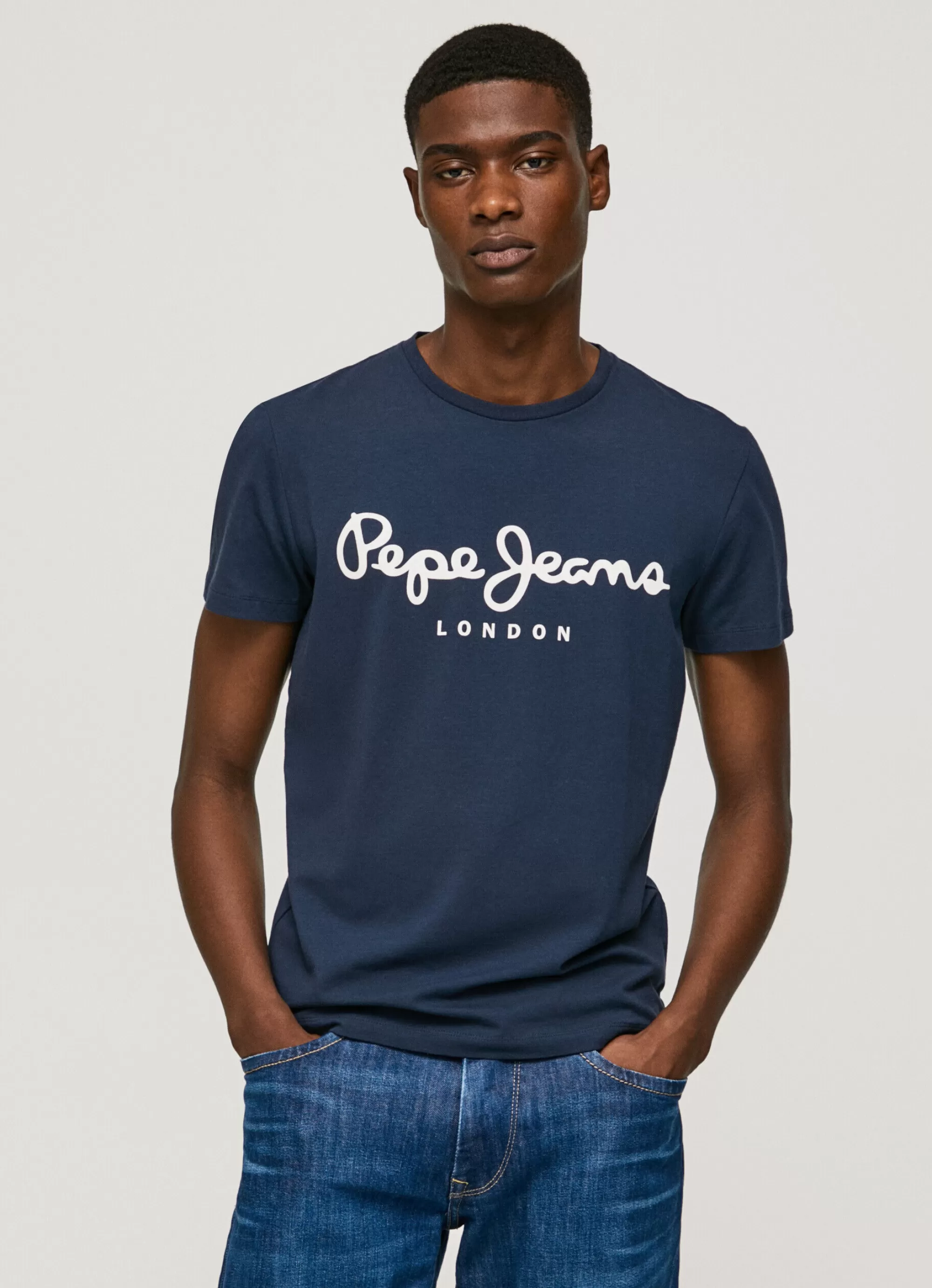 Homem Pepe Jeans T-Shirts>T-Shirt De Algodao De Manga Curta