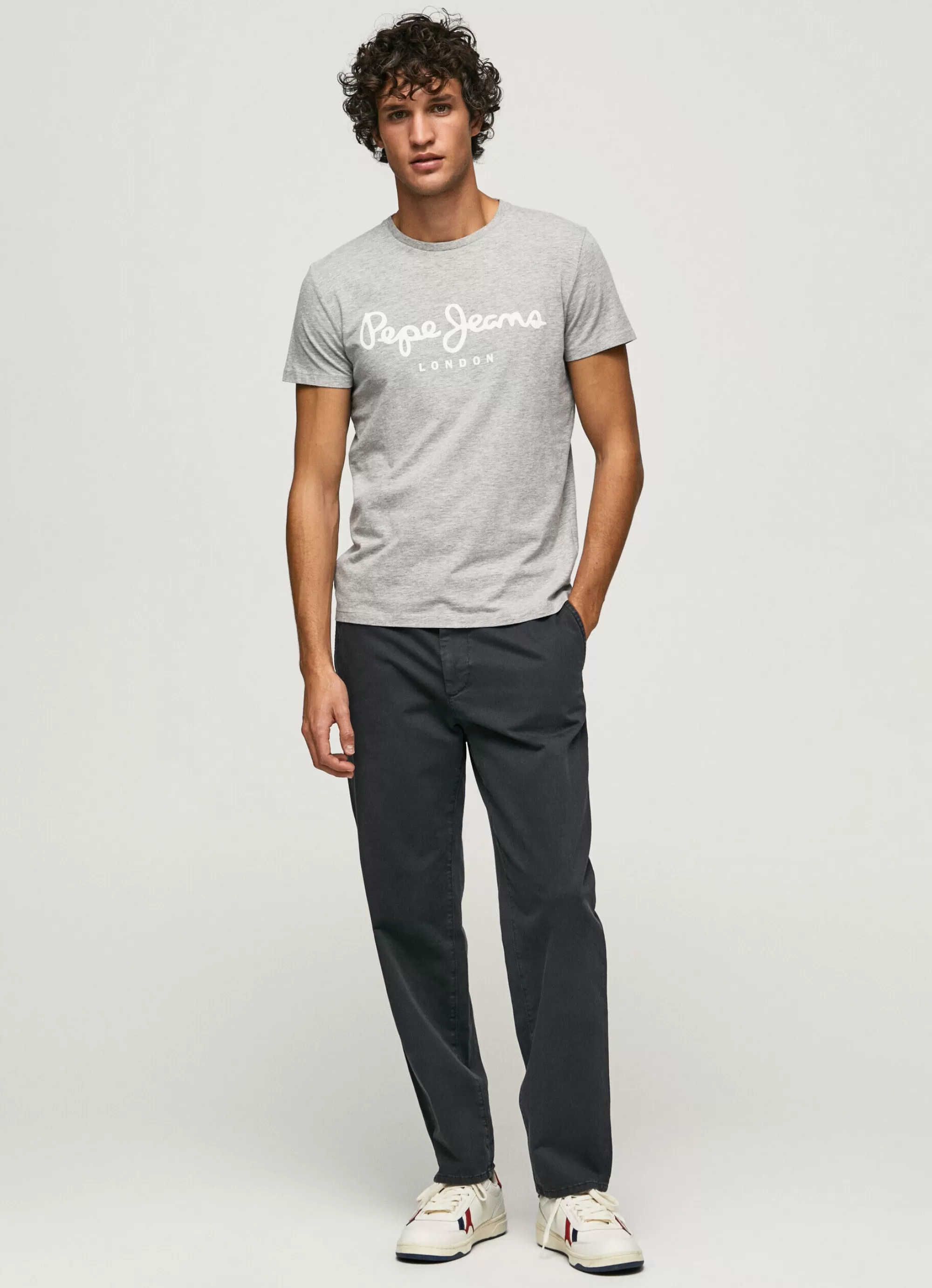 Homem Pepe Jeans T-Shirts>T-Shirt De Algodao De Manga Curta