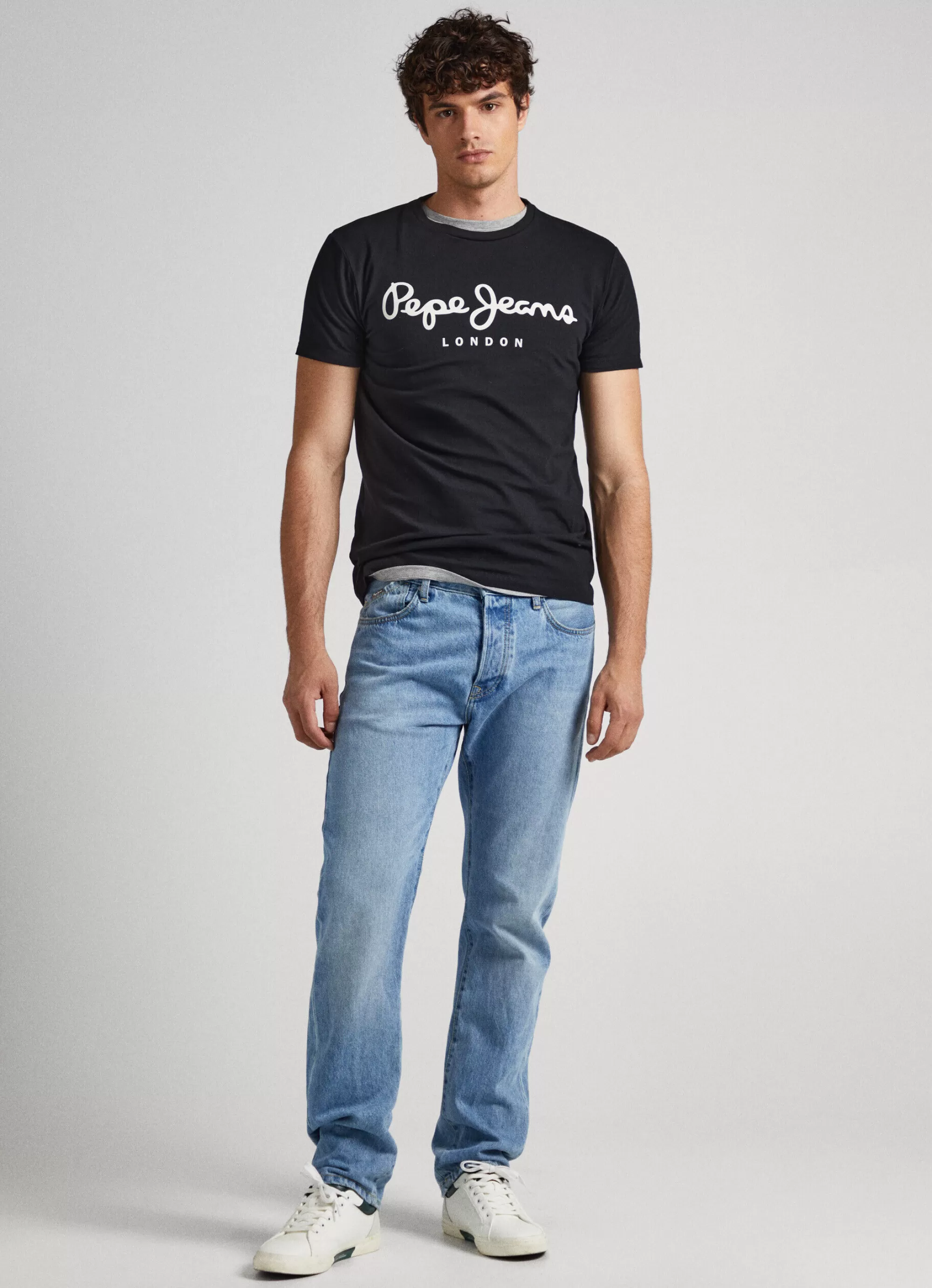 Homem Pepe Jeans T-Shirts>T-Shirt De Algodao De Manga Curta