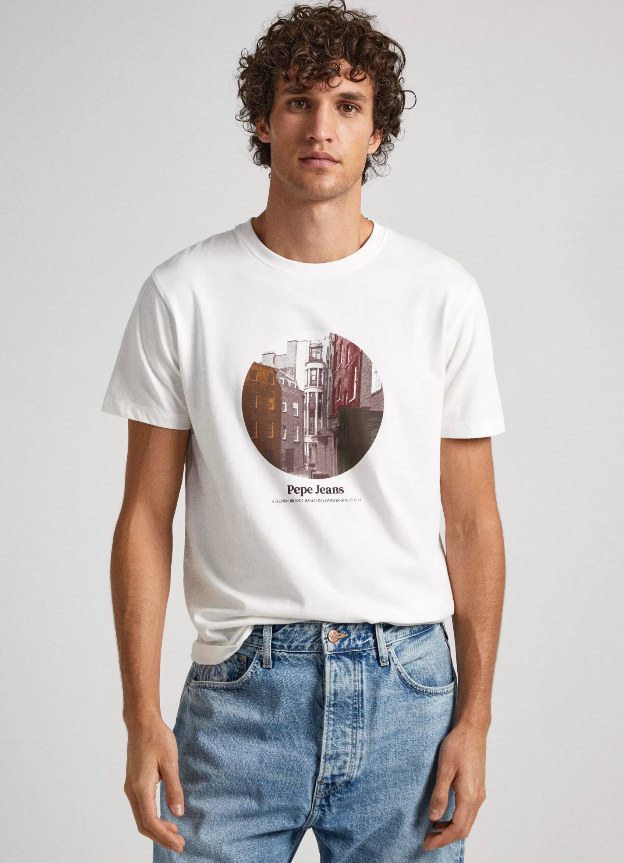 Homem Pepe Jeans T-Shirts>T-Shirt Estampado Fotografico