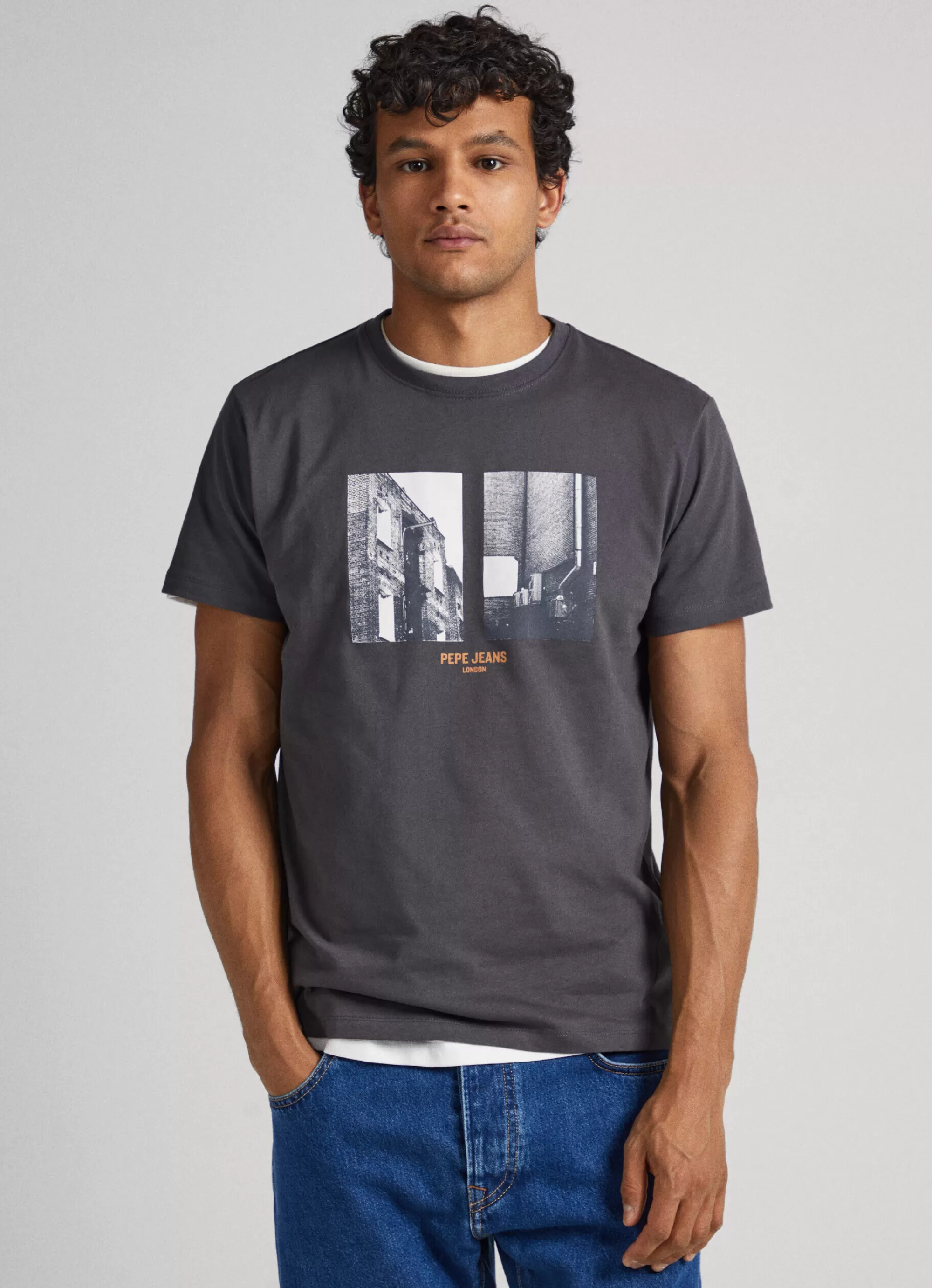 Homem Pepe Jeans T-Shirts>T-Shirt Estampado Fotografico