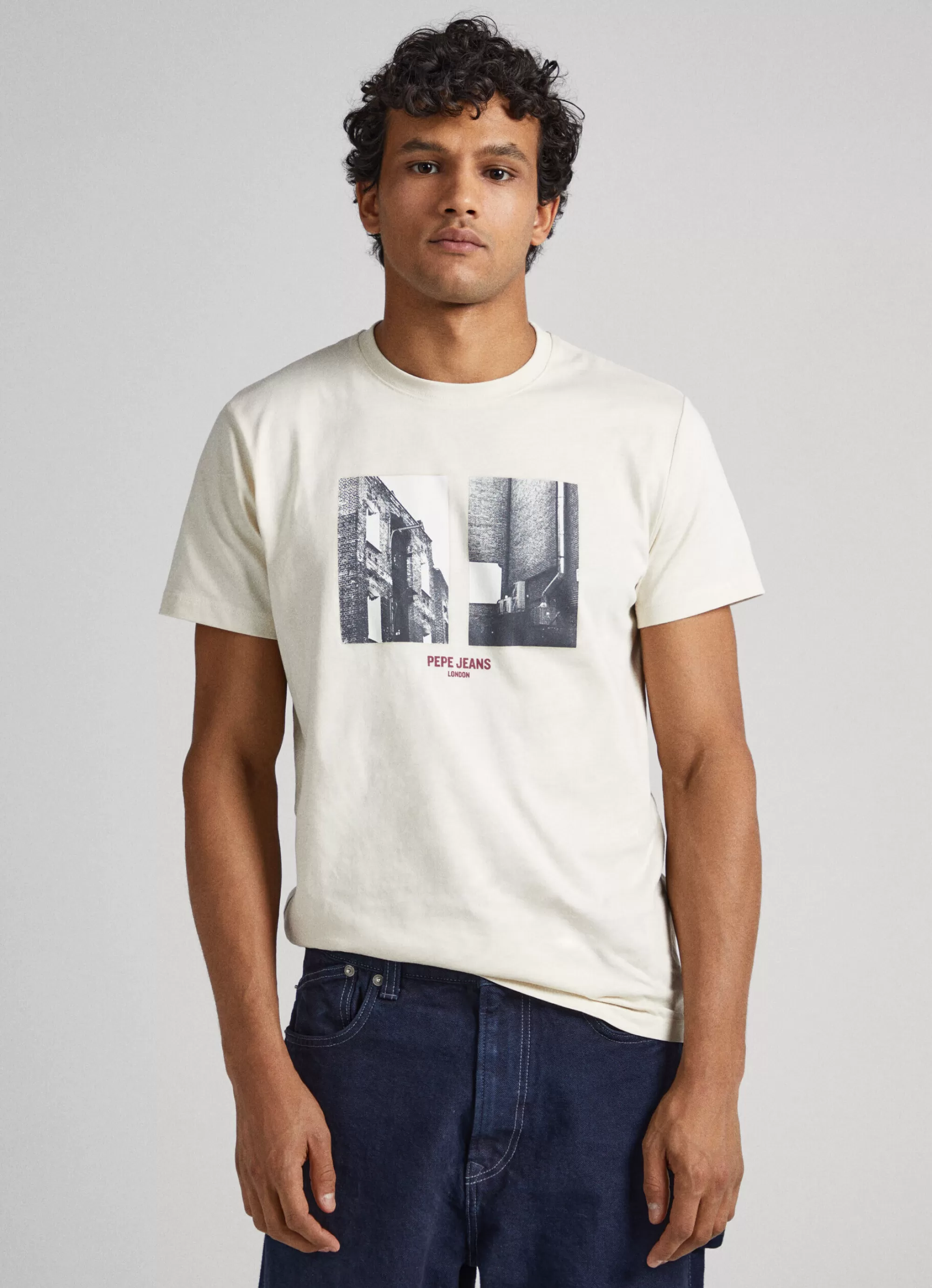 Homem Pepe Jeans T-Shirts>T-Shirt Estampado Fotografico