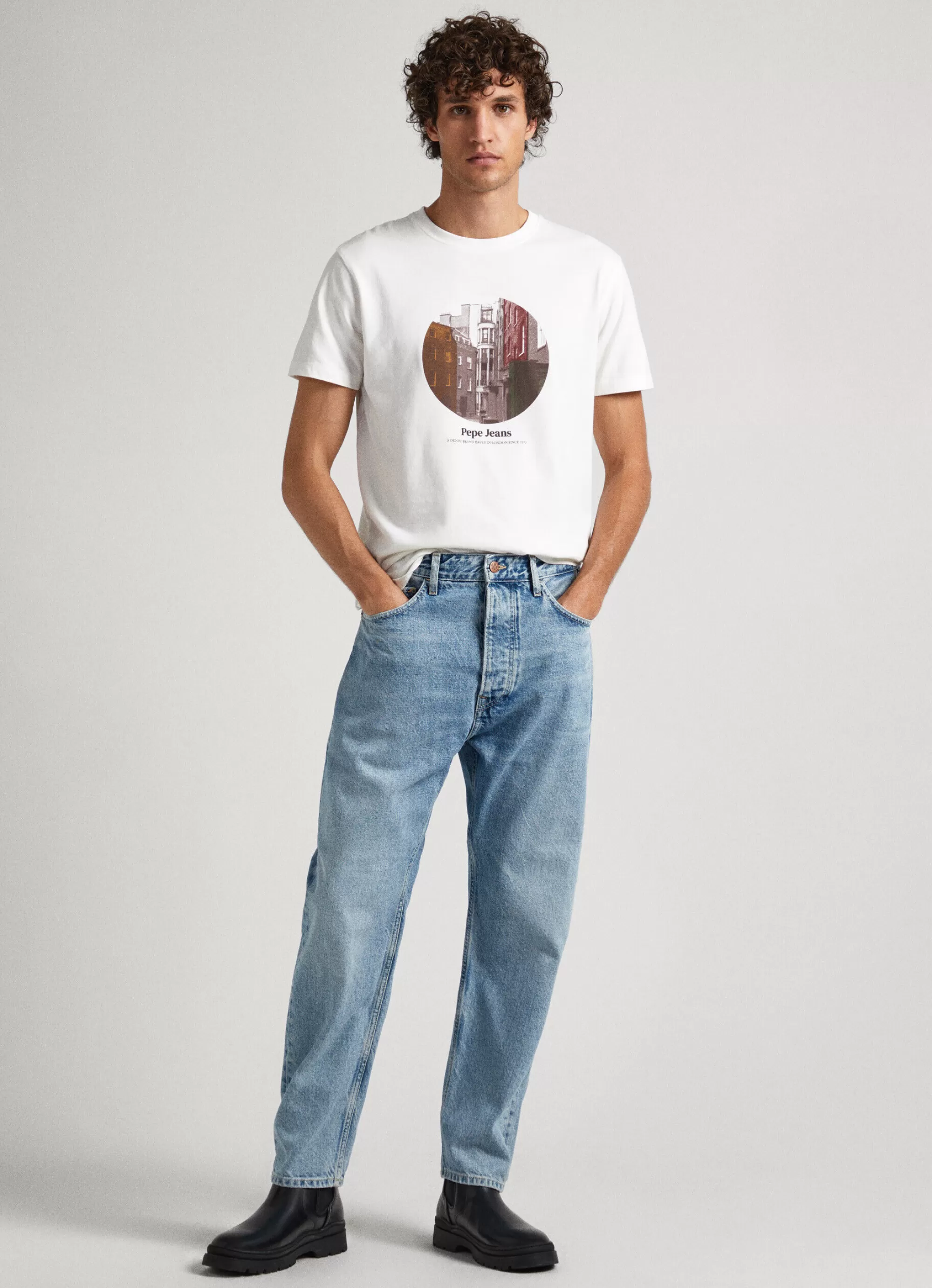 Homem Pepe Jeans T-Shirts>T-Shirt Estampado Fotografico