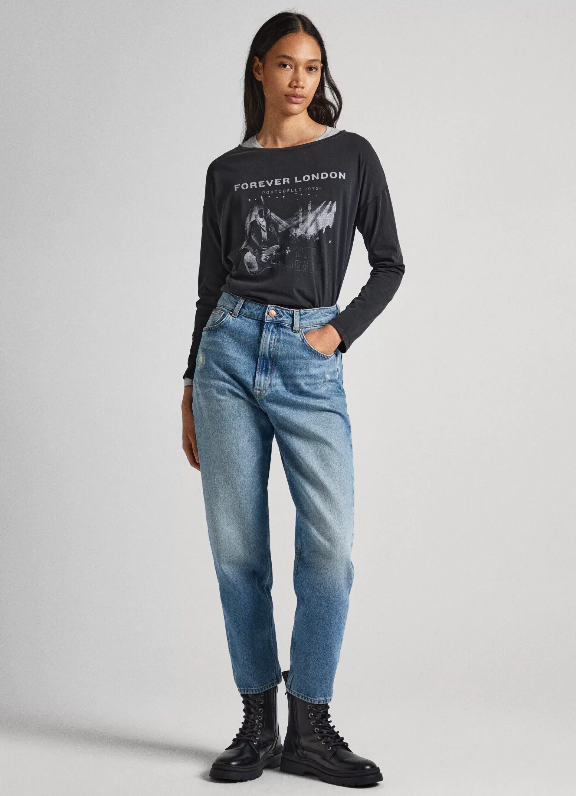 Mulher Pepe Jeans T-Shirts>T-Shirt Estampado Fotografico