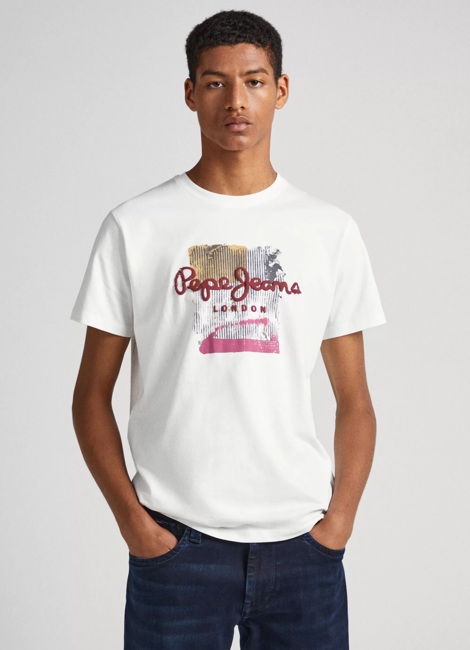 Homem Pepe Jeans T-Shirts>T-Shirt Estampado Puff