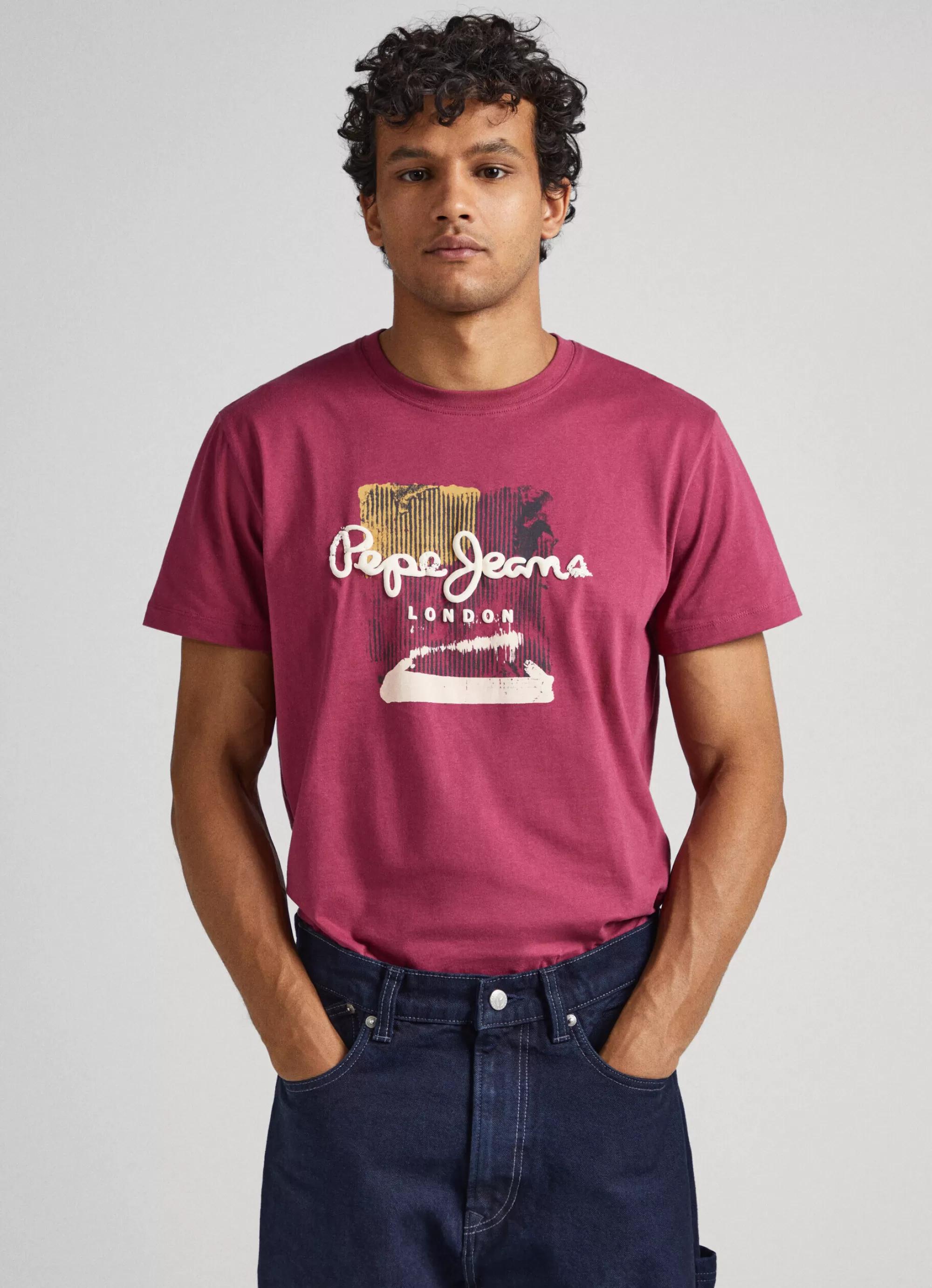 Homem Pepe Jeans T-Shirts>T-Shirt Estampado Puff