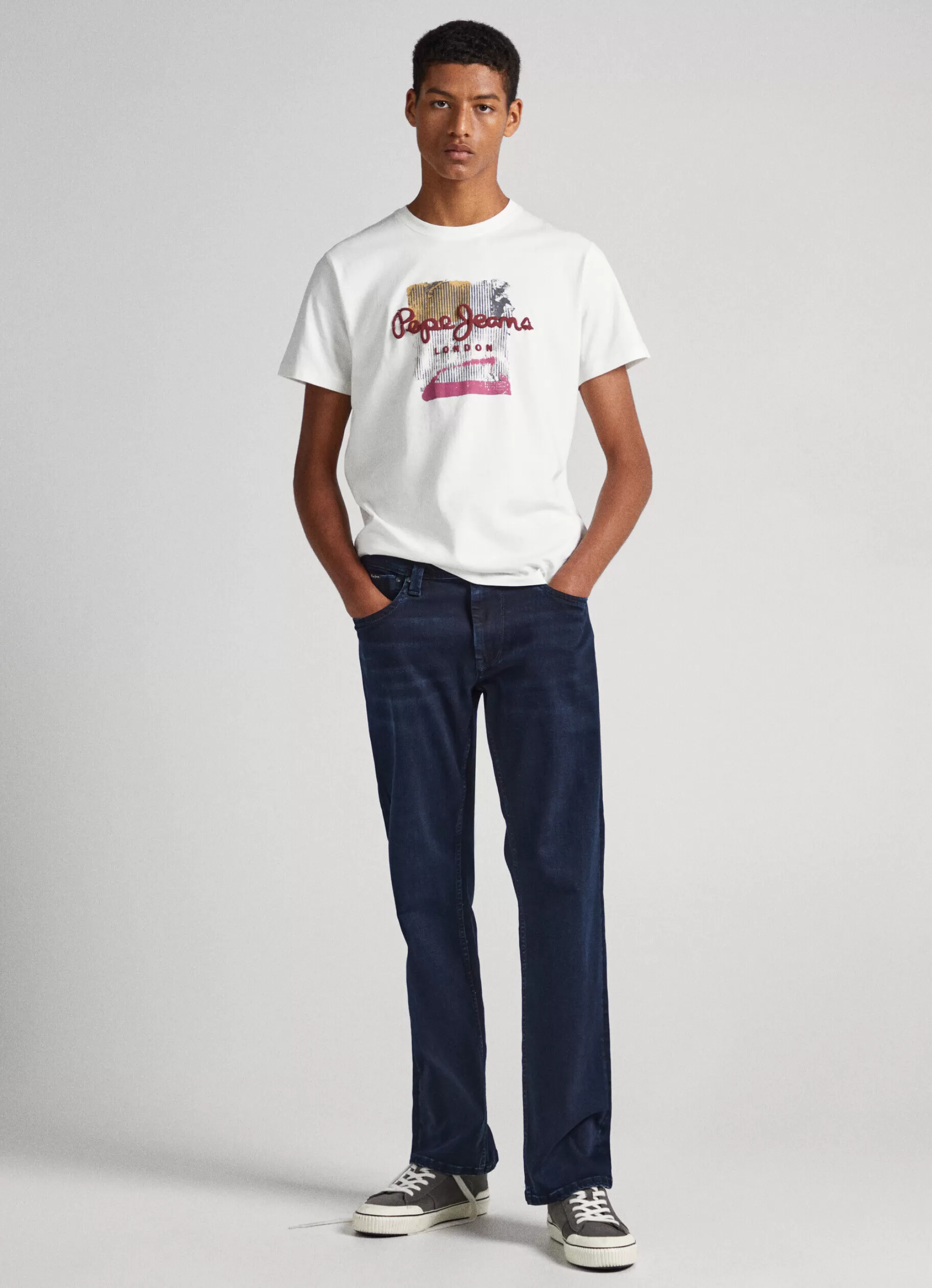 Homem Pepe Jeans T-Shirts>T-Shirt Estampado Puff