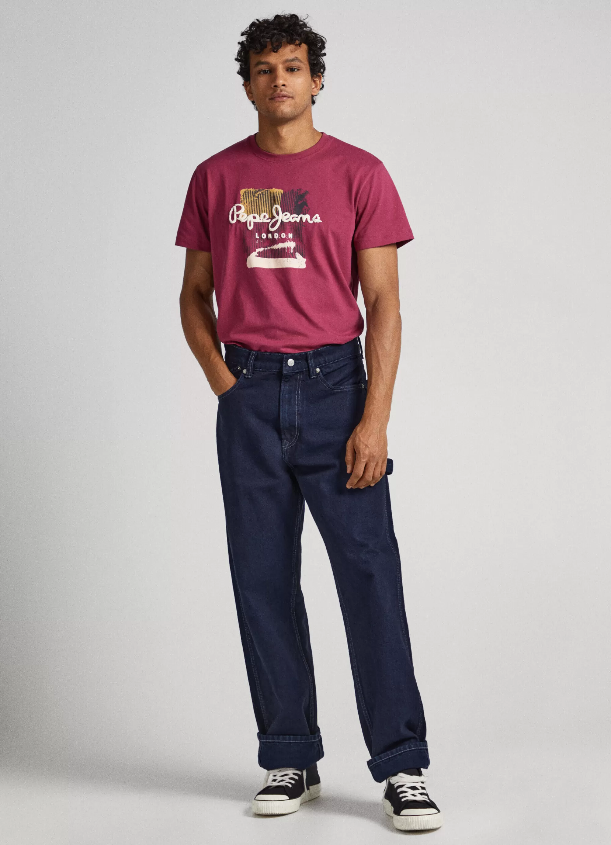 Homem Pepe Jeans T-Shirts>T-Shirt Estampado Puff