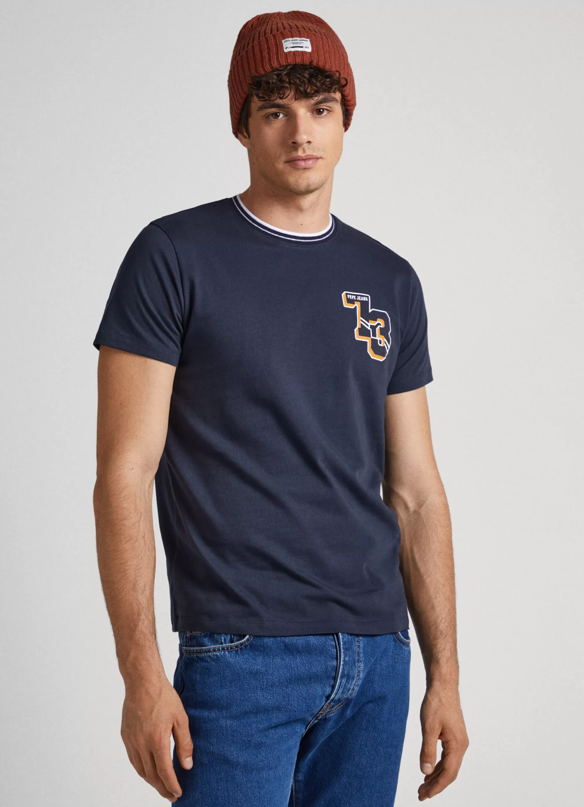 Homem Pepe Jeans T-Shirts>T-Shirt Logo 1973 Estampado