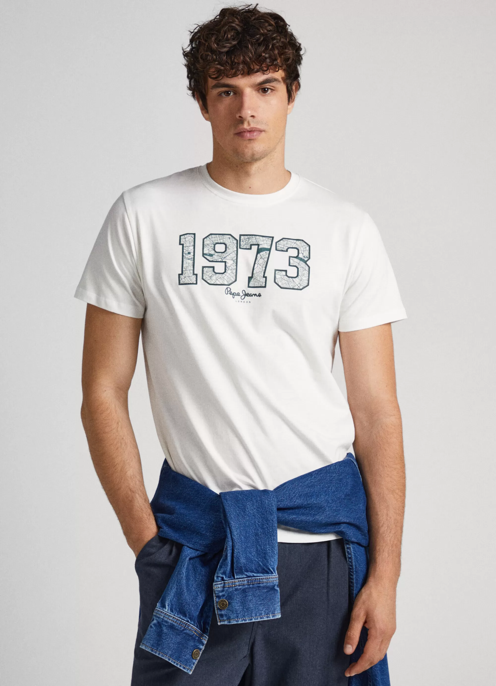 Homem Pepe Jeans T-Shirts>T-Shirt Logo 1973 Estampado