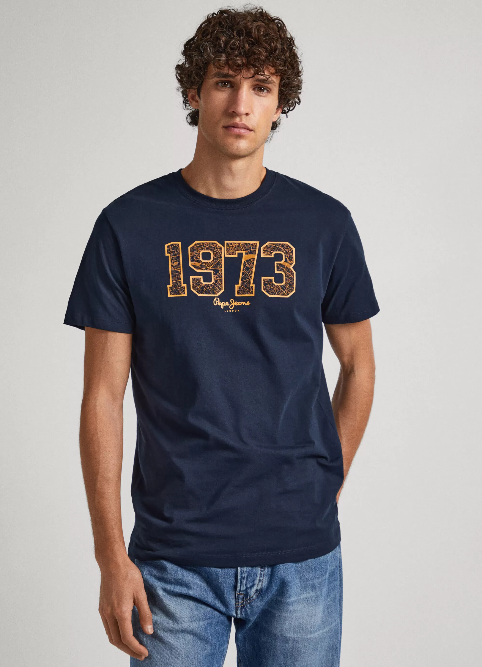 Homem Pepe Jeans T-Shirts>T-Shirt Logo 1973 Estampado