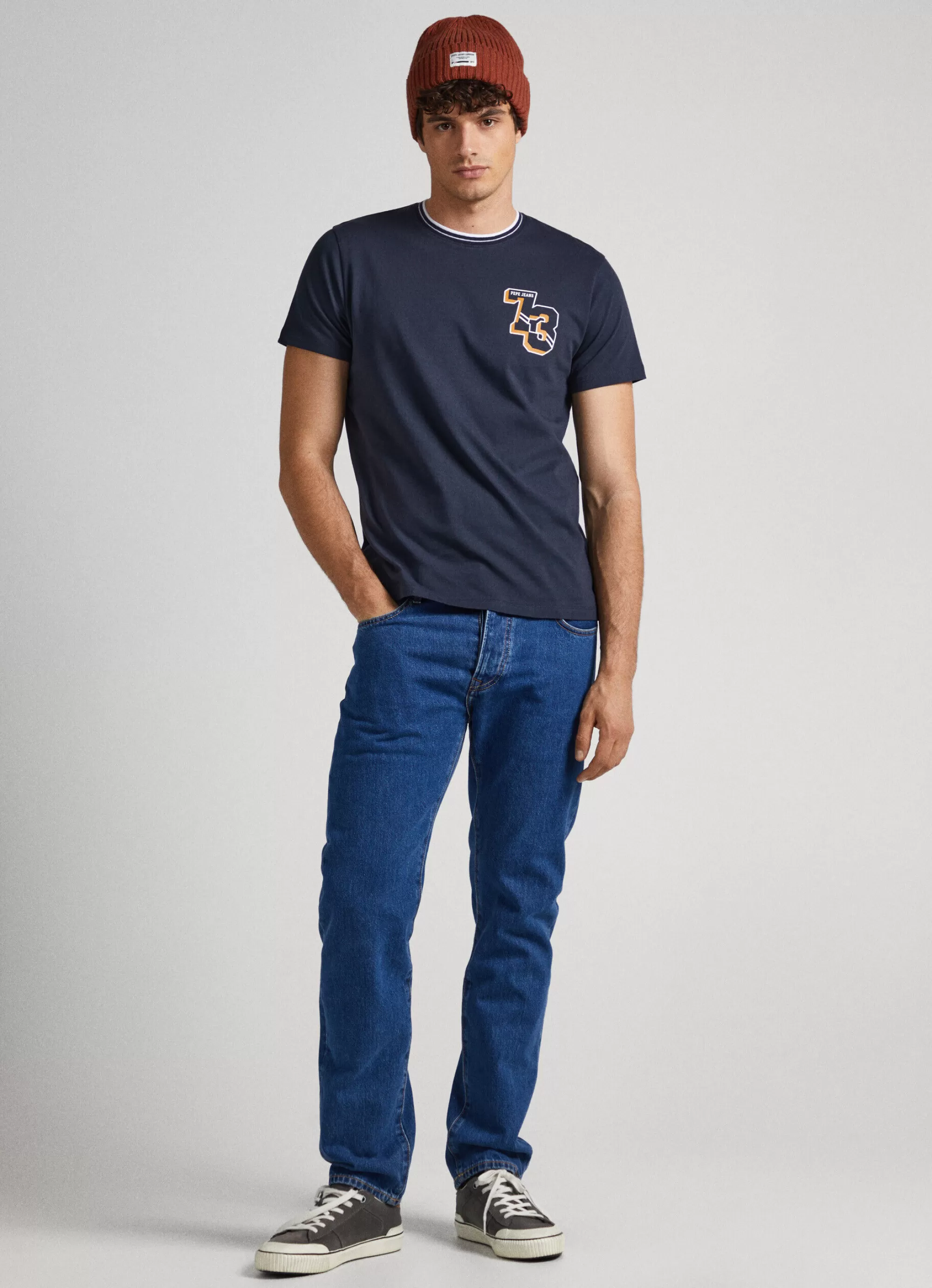 Homem Pepe Jeans T-Shirts>T-Shirt Logo 1973 Estampado