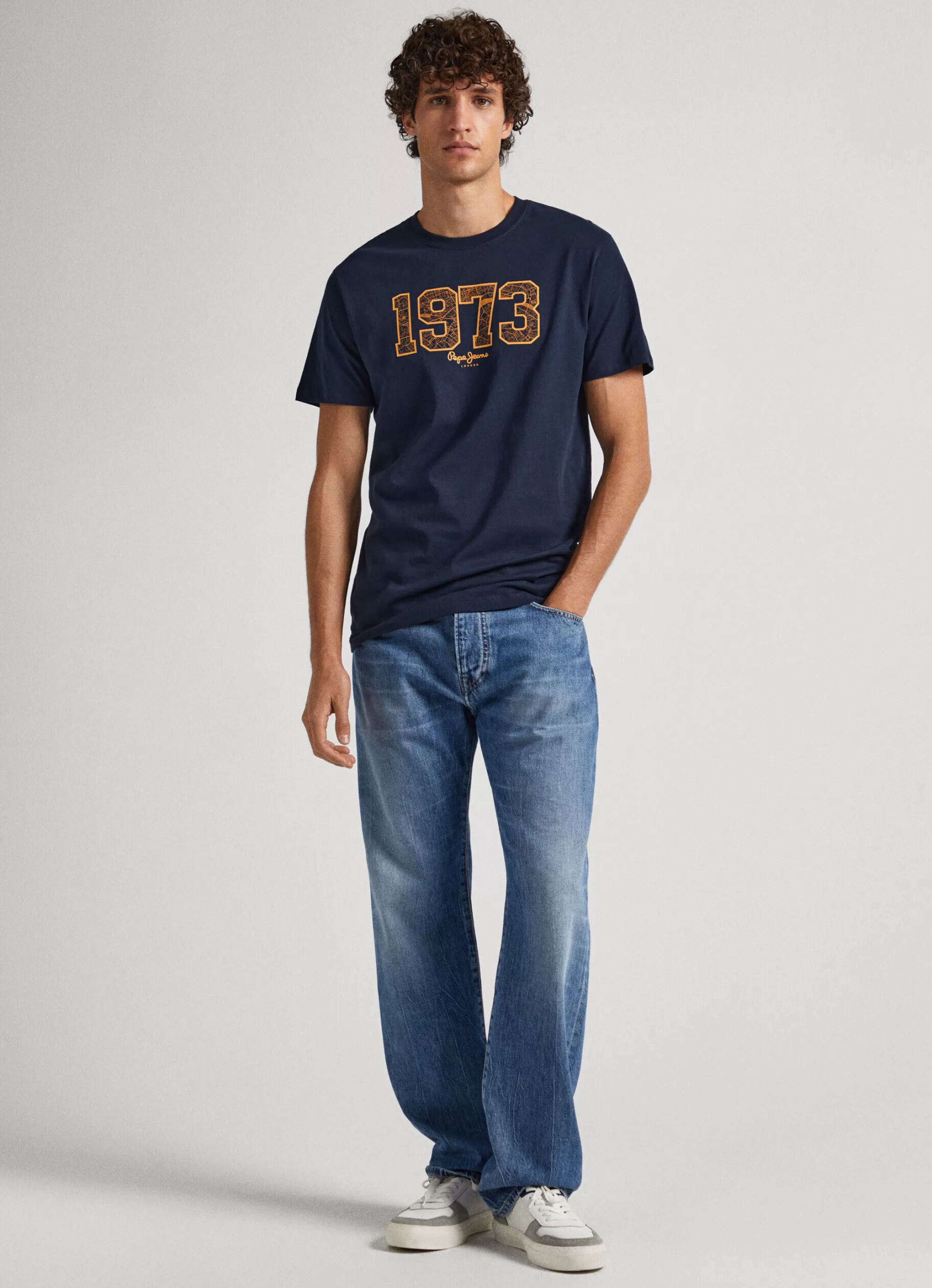 Homem Pepe Jeans T-Shirts>T-Shirt Logo 1973 Estampado