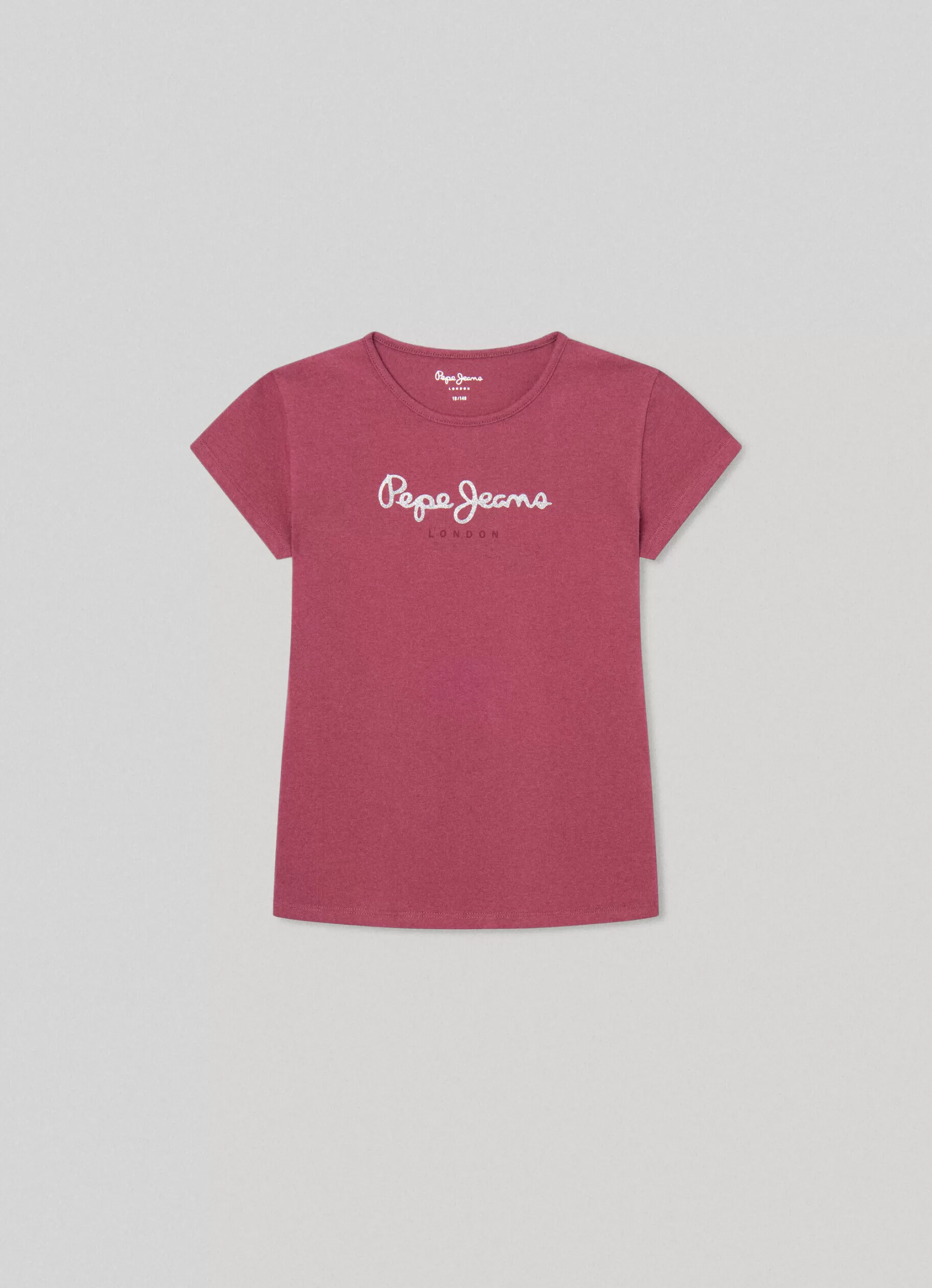 Rapariga Pepe Jeans Camisas E T-Shirts>T-Shirt Logo Detalhe Glitter