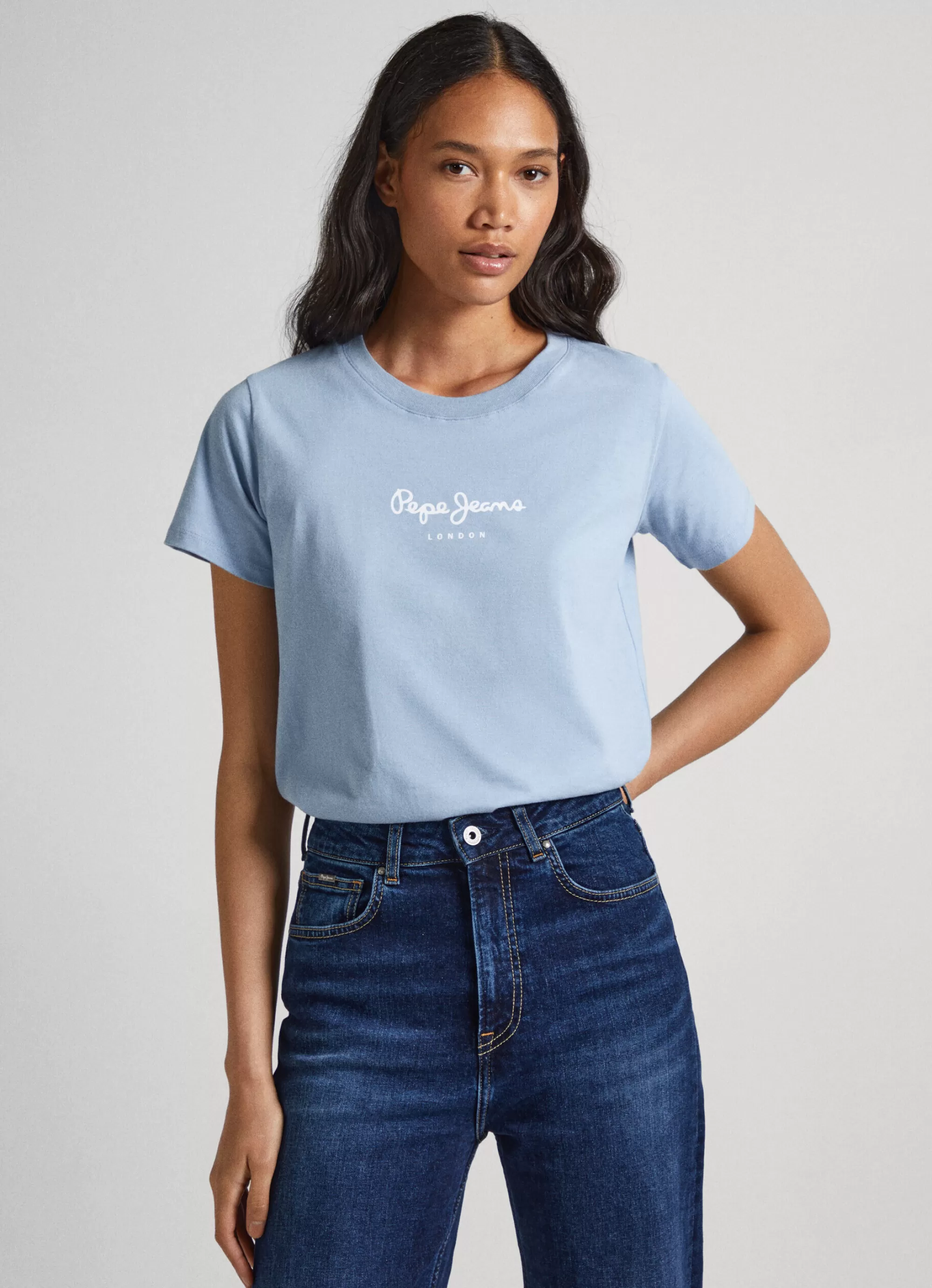 Mulher Pepe Jeans T-Shirts>T-Shirt Logo Estampado