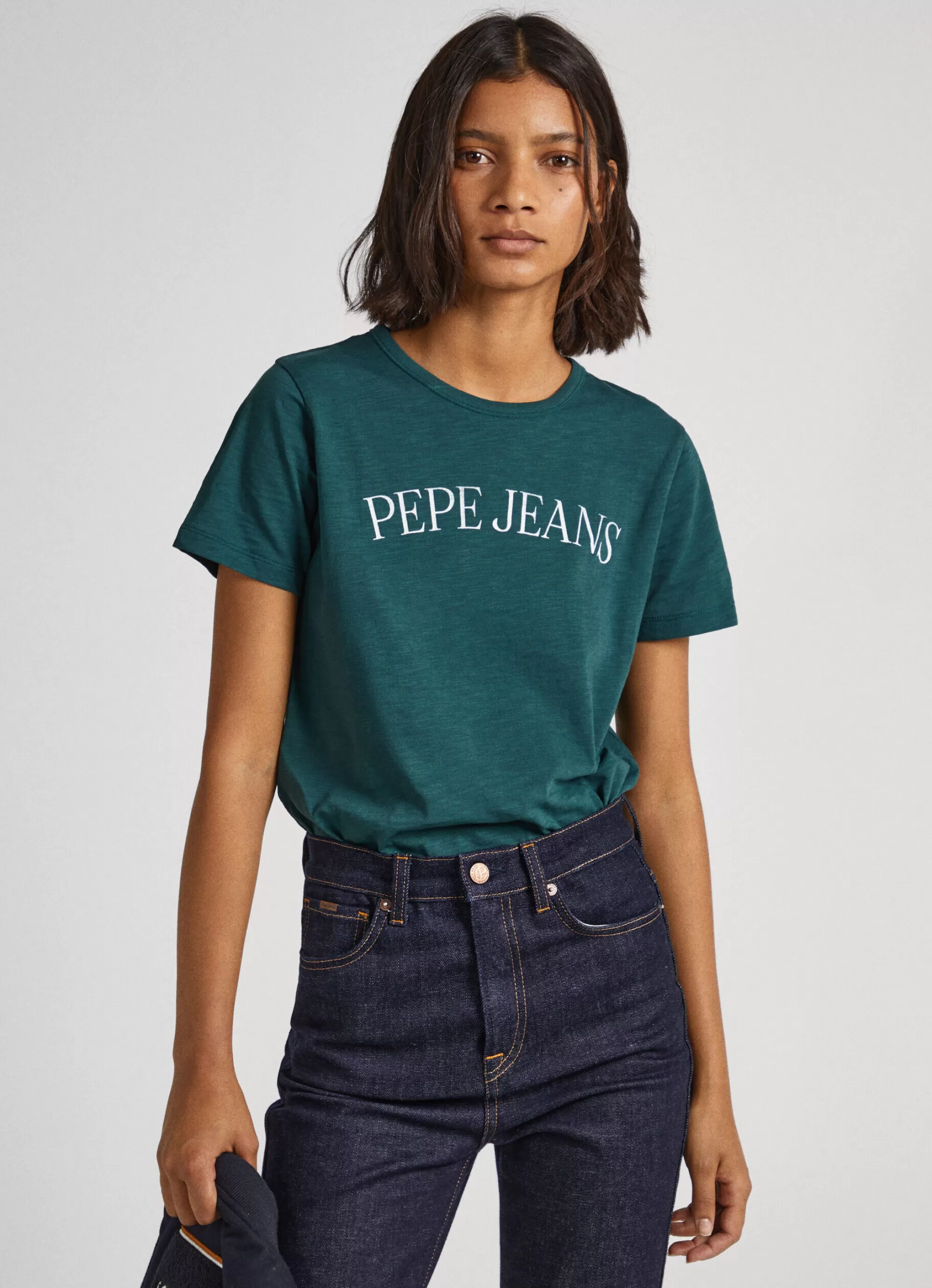 Mulher Pepe Jeans T-Shirts>T-Shirt Logo Estampado