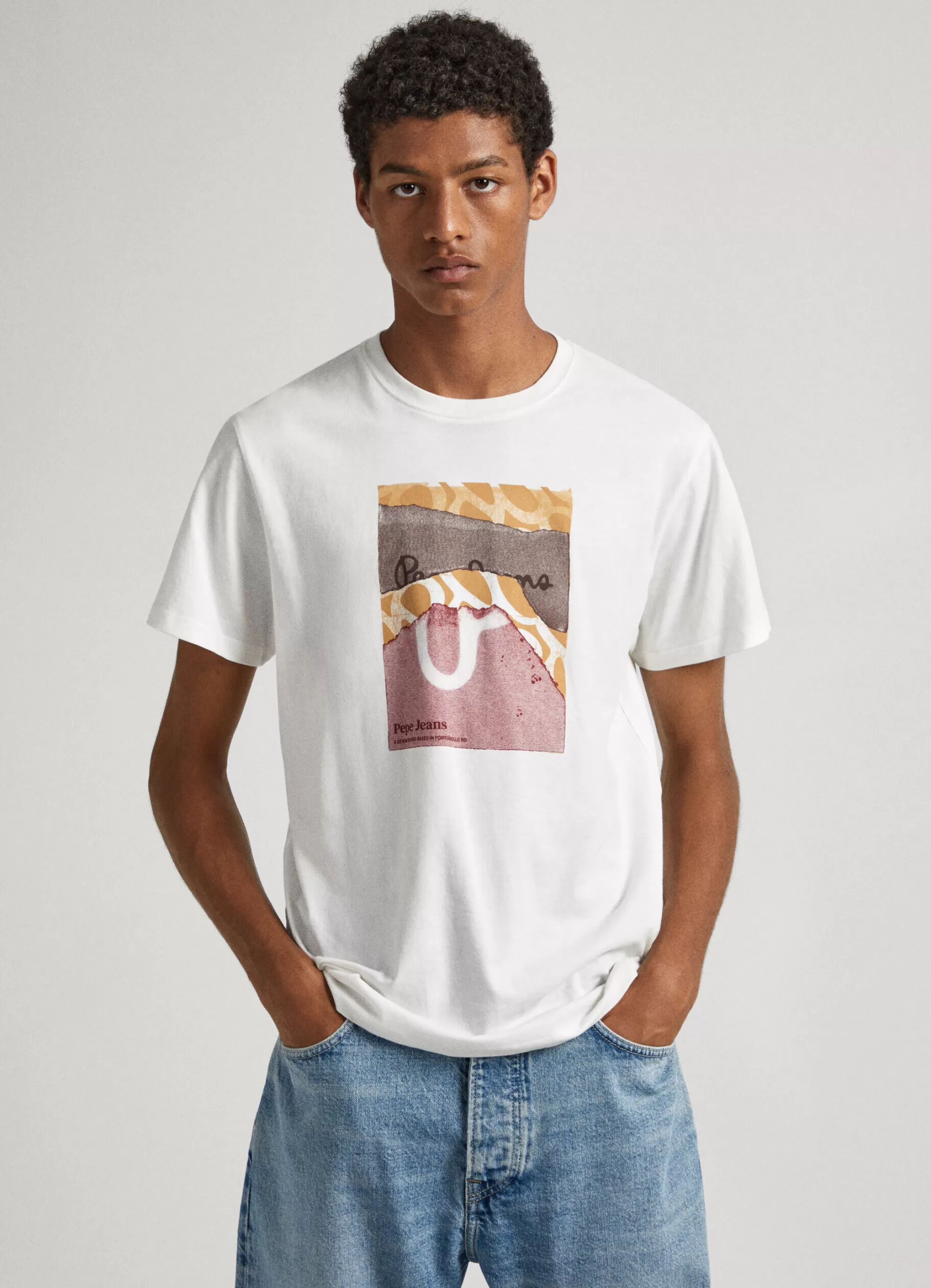 Homem Pepe Jeans T-Shirts>T-Shirt Logo Estampado