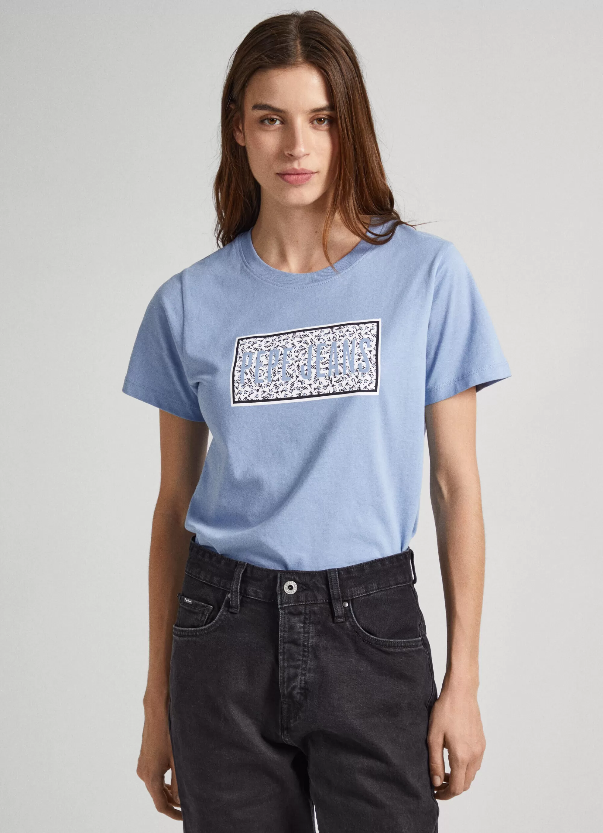 Mulher Pepe Jeans T-Shirts>T-Shirt Logo Estampado