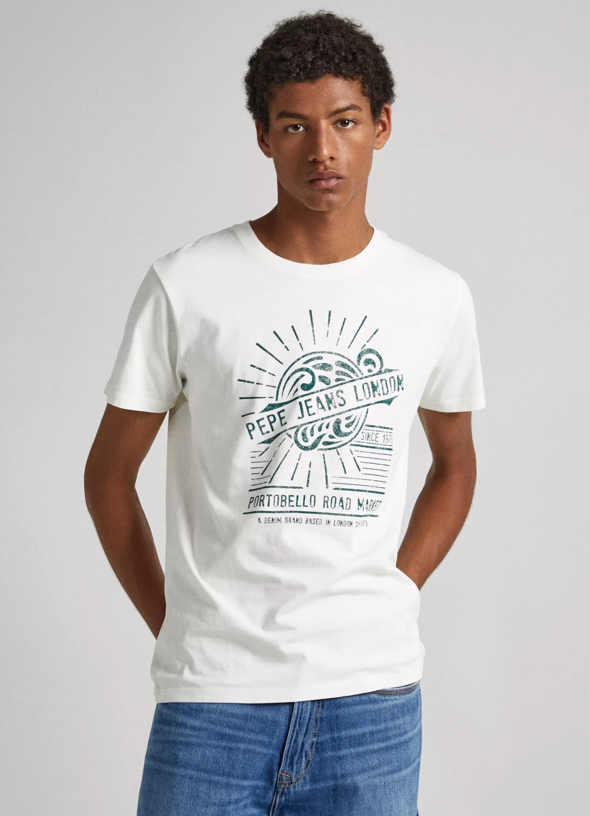 Homem Pepe Jeans T-Shirts>T-Shirt Logo Estampado